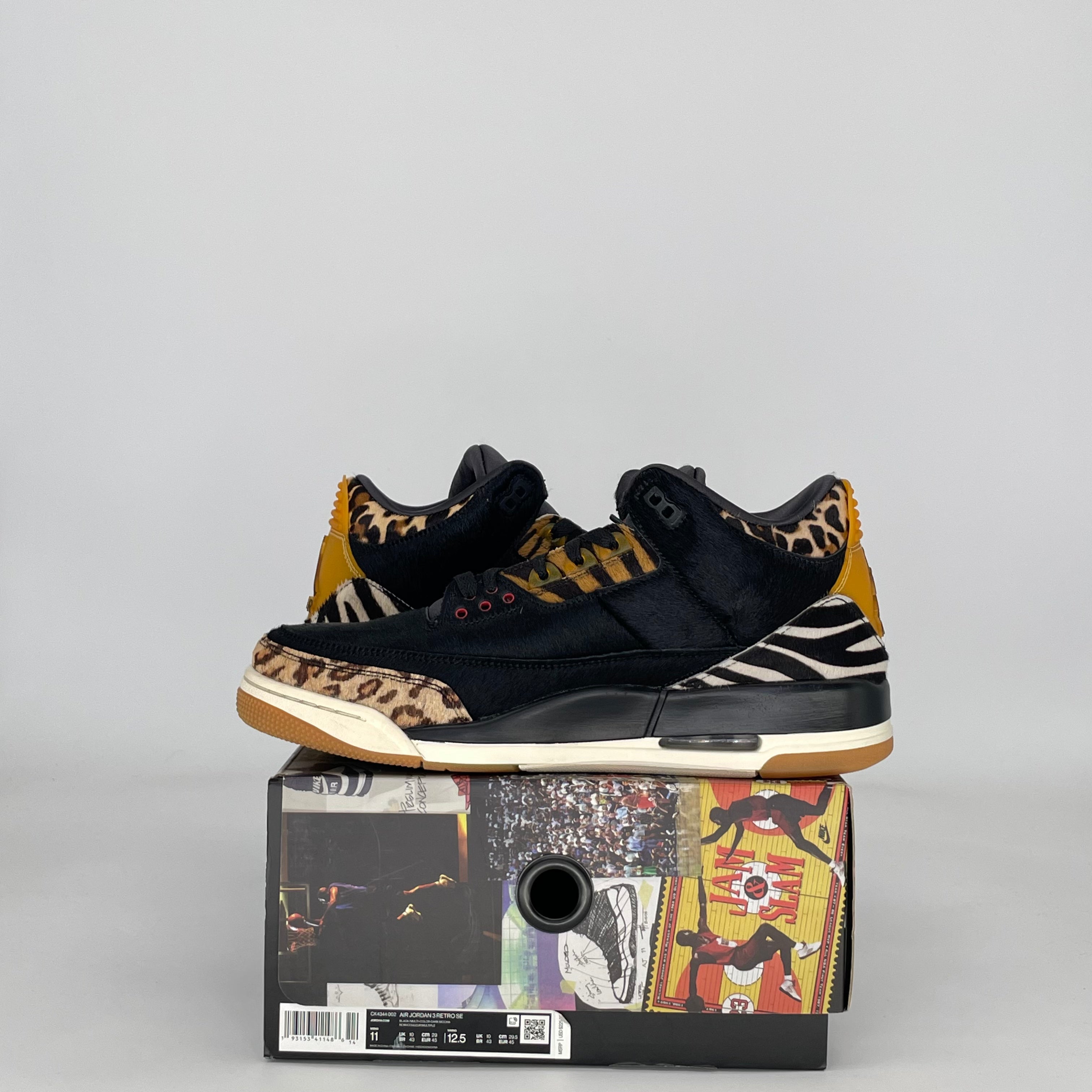 AIR JORDAN 3 ANIMAL INSTINCT CK4344-002 SIZE 11/12.5W