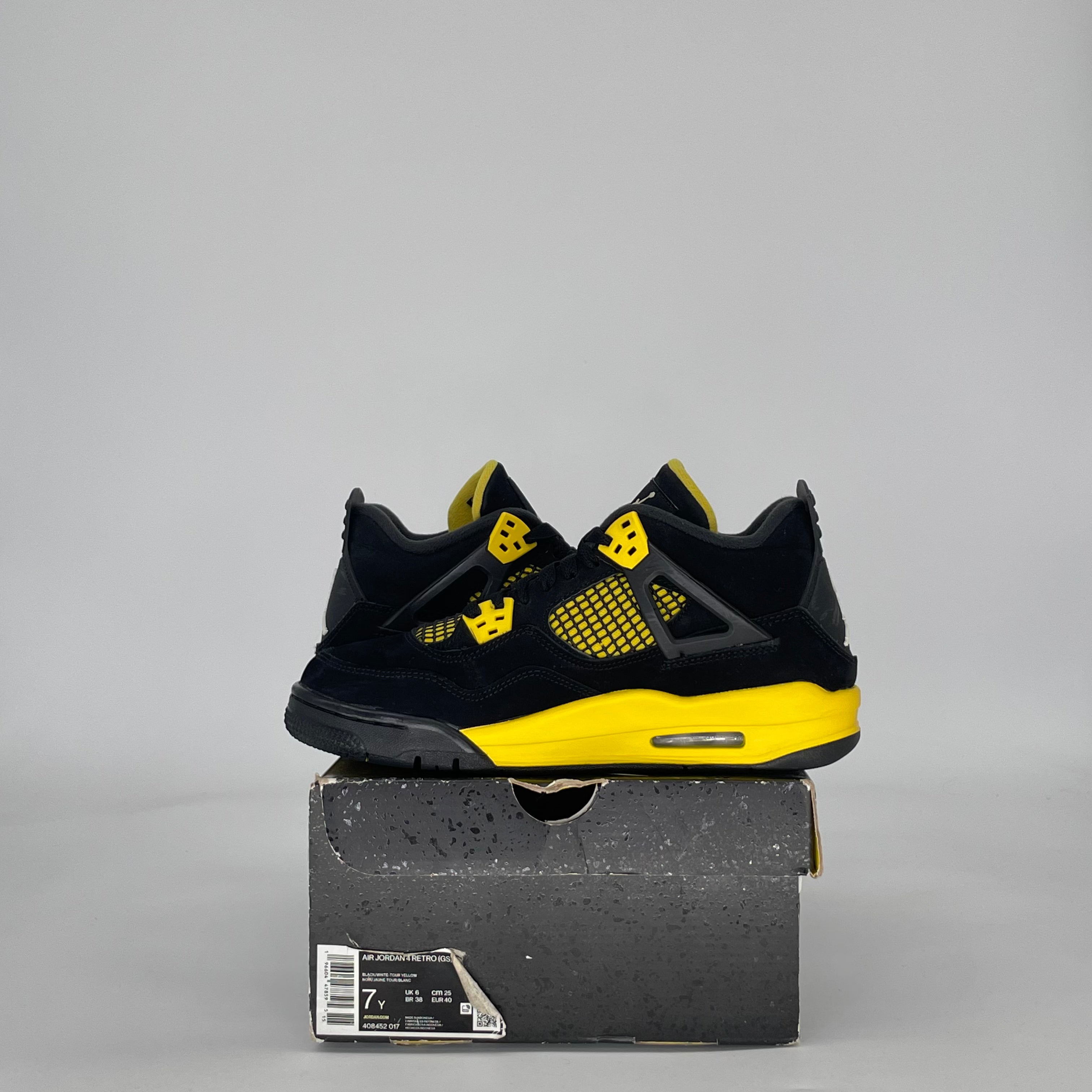 AIR JORDAN 4 THUNDER (2023) 408452-017 SIZE 7/8.5W GS