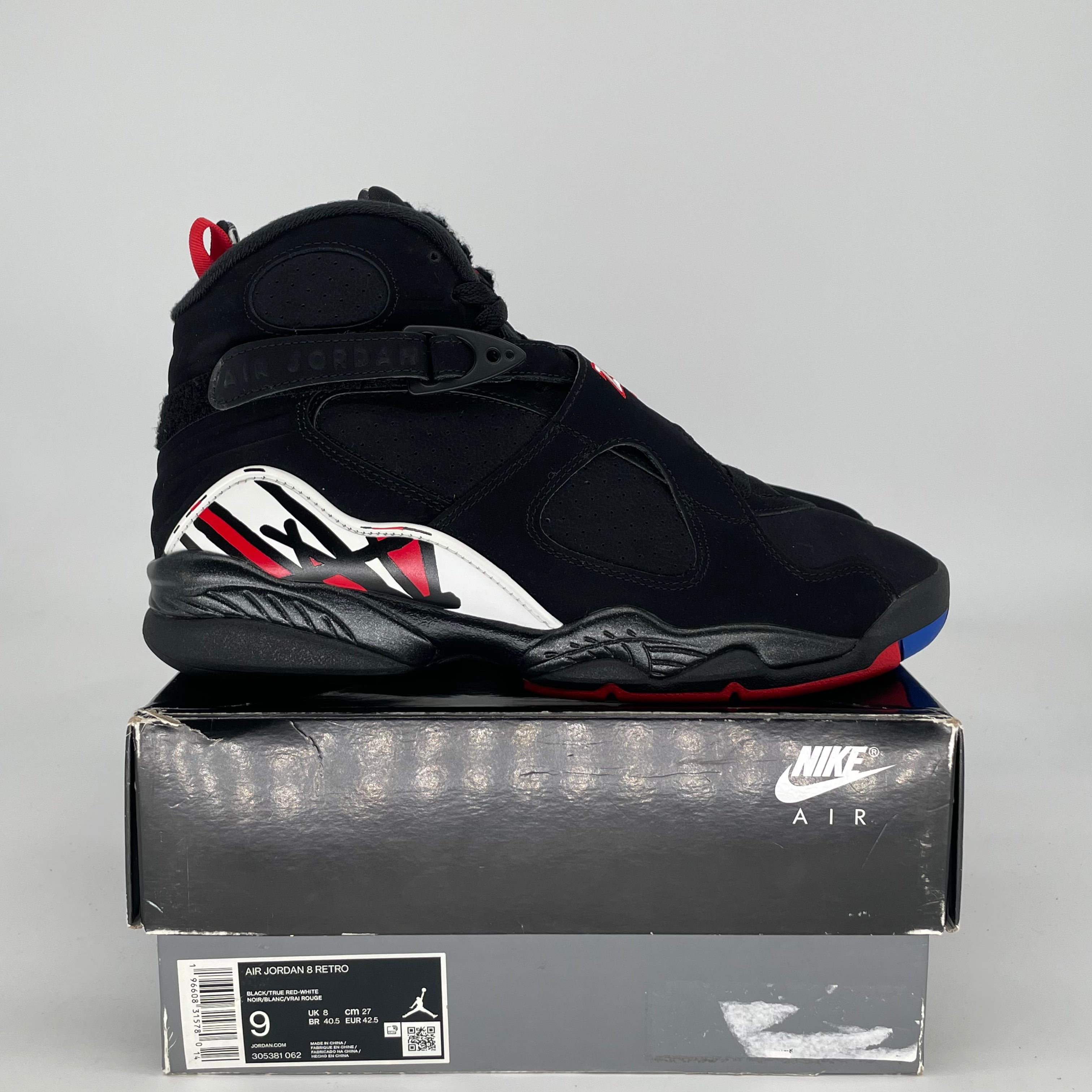 AIR JORDAN 8 PLAYOFFS 305381-062 SIZE 9/10.5W