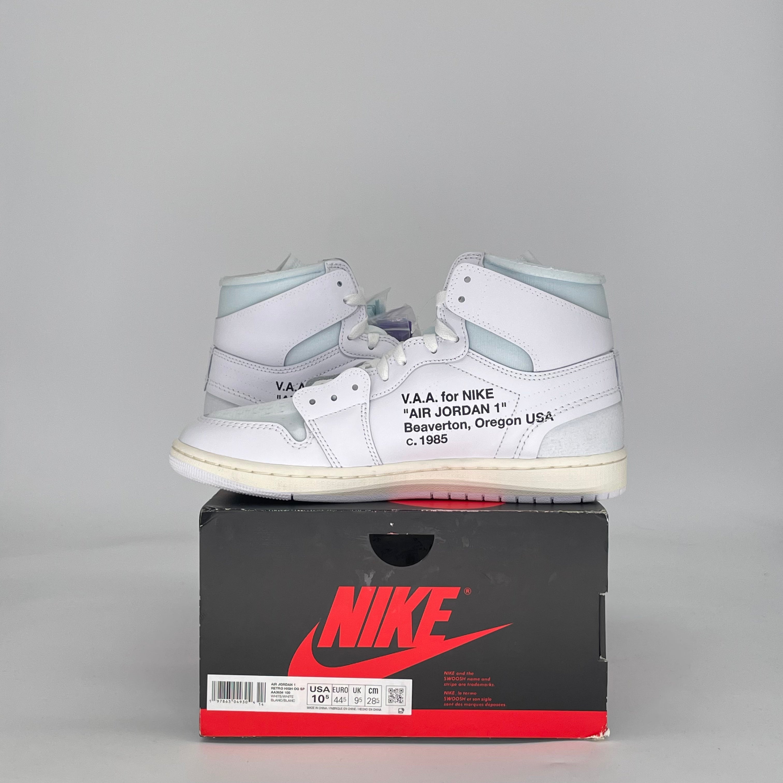 AIR JORDAN 1 HIGH VIRGIL ABLOH ARCHIVE ALASKA AA3834-100 SIZE 10.5/12W