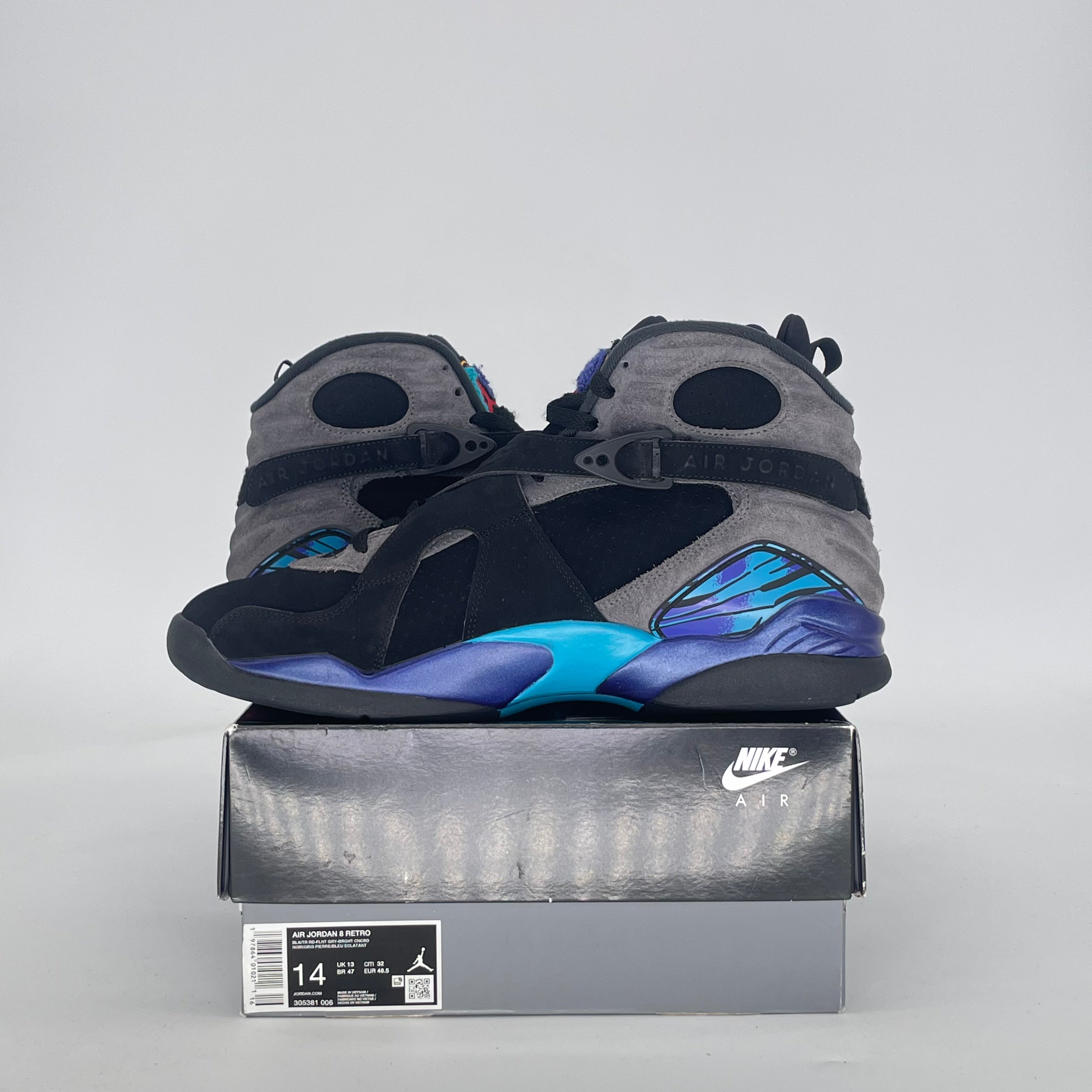 AIR JORDAN 8 AQUA 305381-006 SIZE 14/15.5W