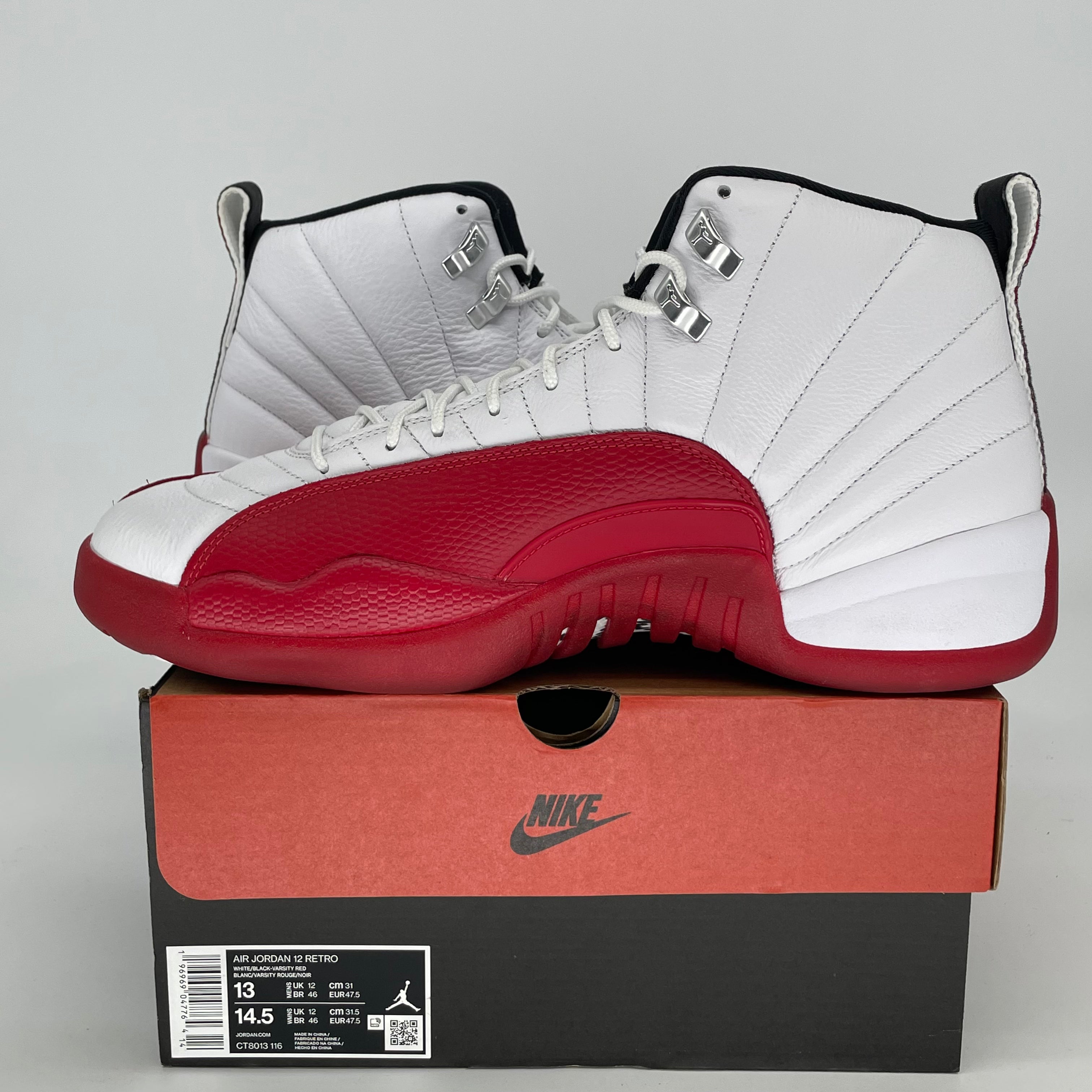 AIR JORDAN 12 CHERRY CT8013-116 SIZE 13/14.5W