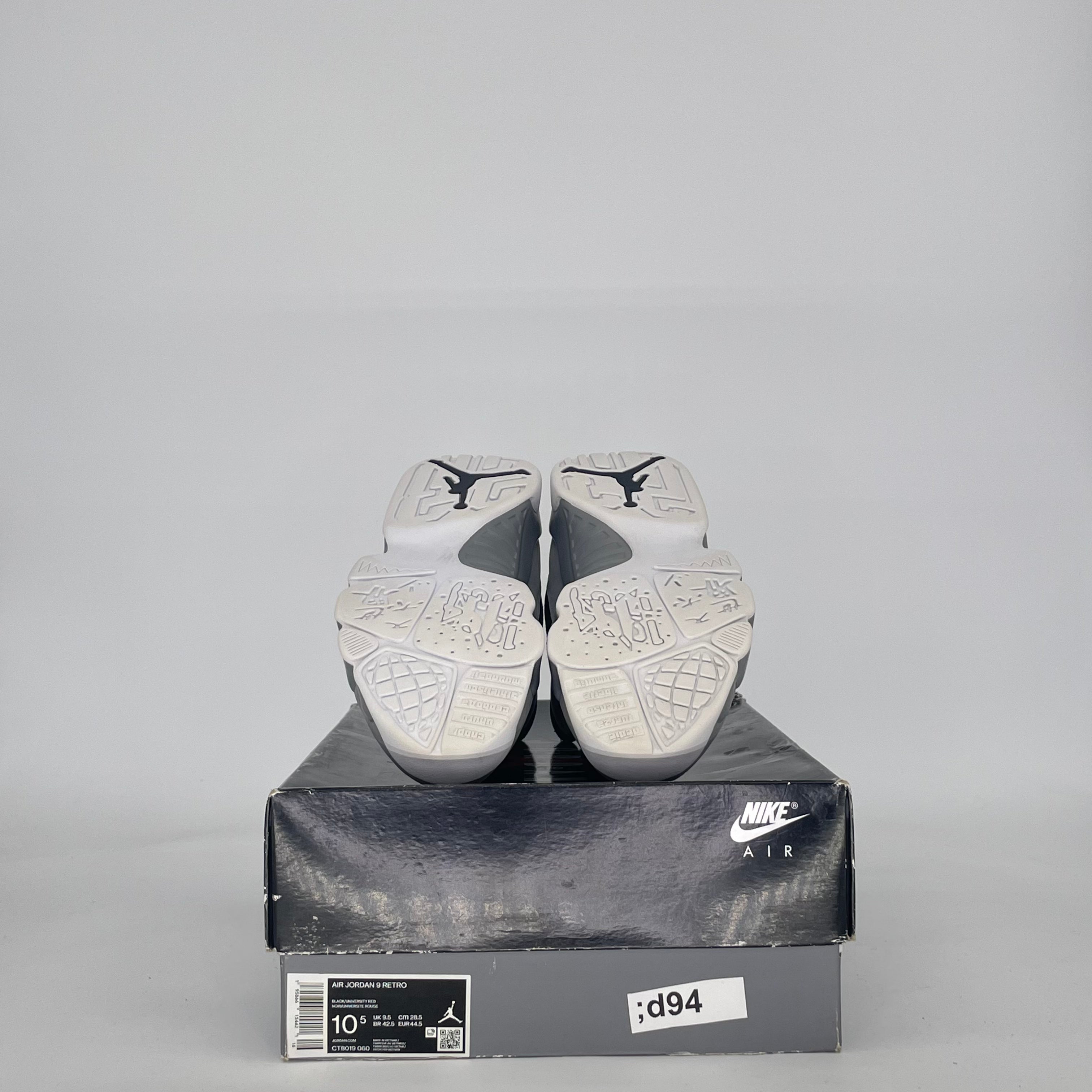 AIR JORDAN 9 PARTICLE GREY CT8019-060 SIZE 10.5/12W