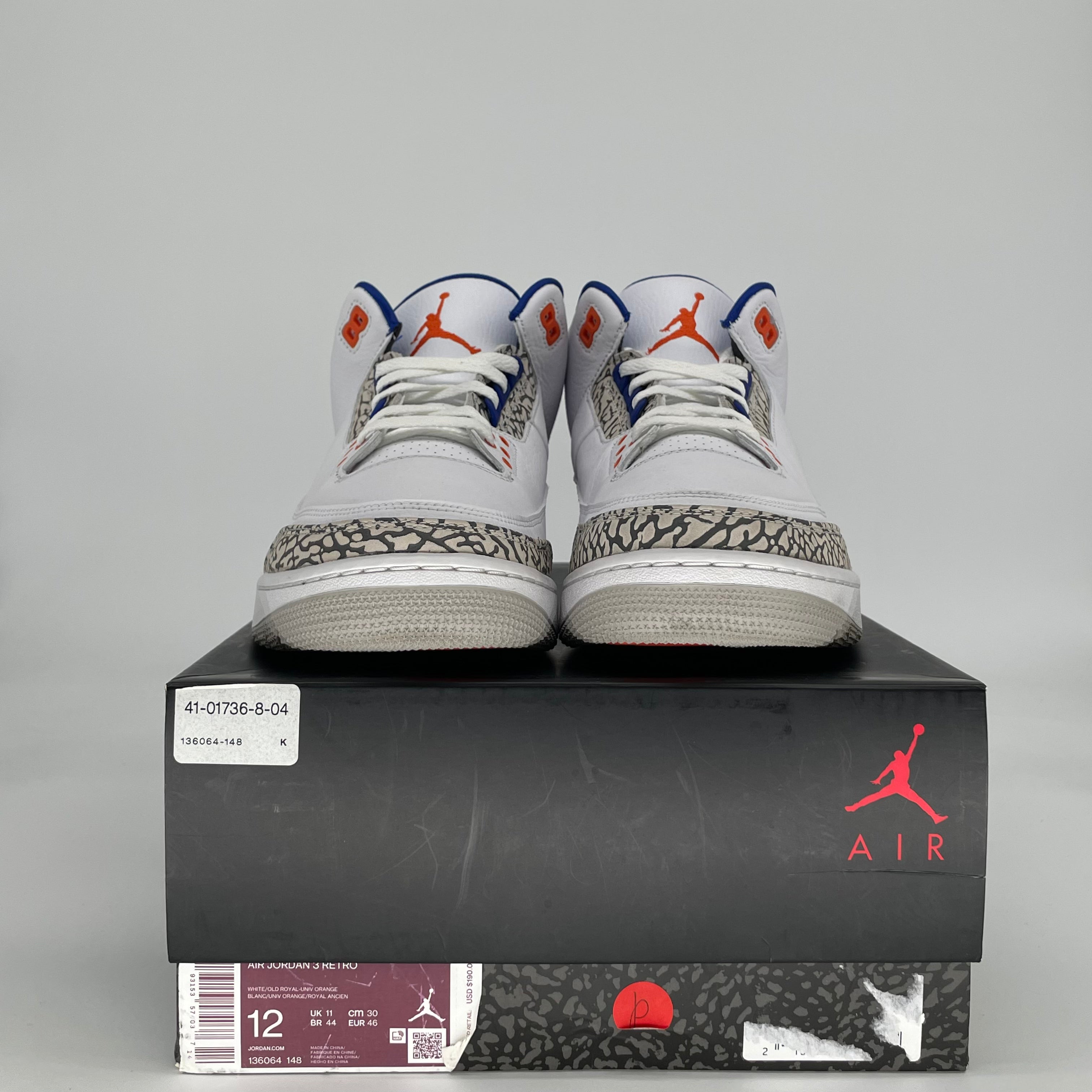 AIR JORDAN 3 KNICKS 136064-148 SIZE 12/13.5W