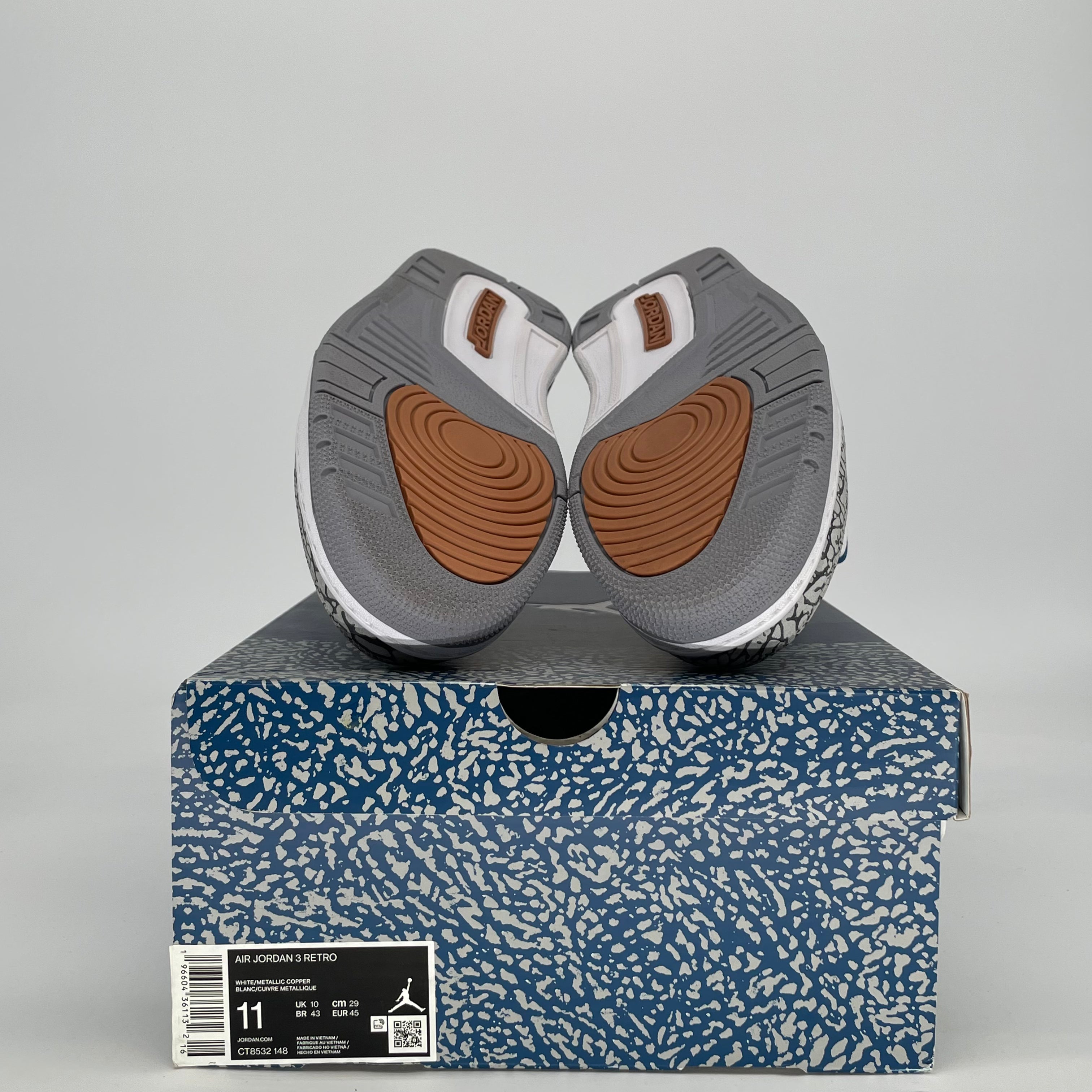 AIR JORDAN 3 WIZARDS CT8532-148 SIZE 11/12.5W