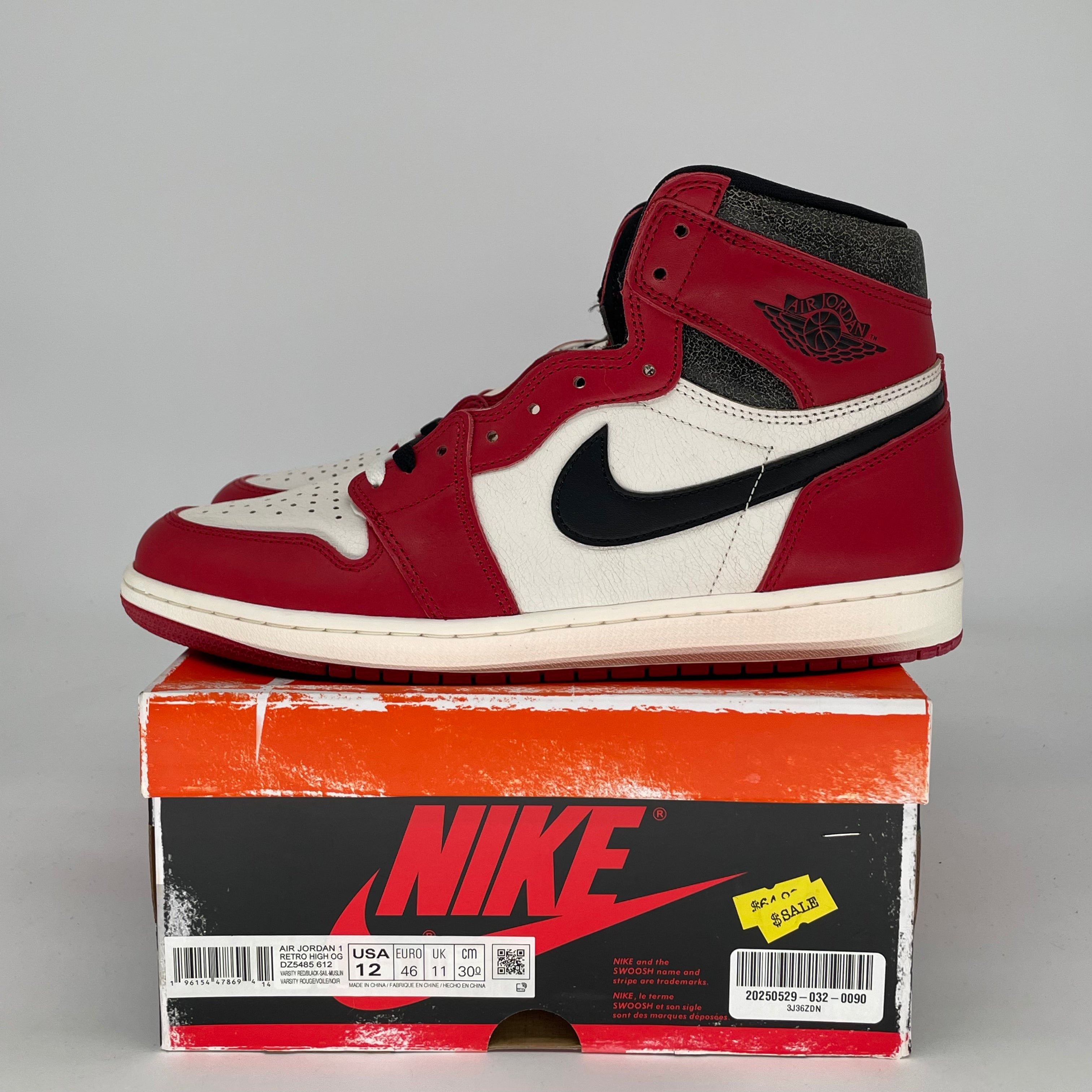 AIR JORDAN 1 LOST AND FOUND DZ5485-612 SIZE 12/13.5W