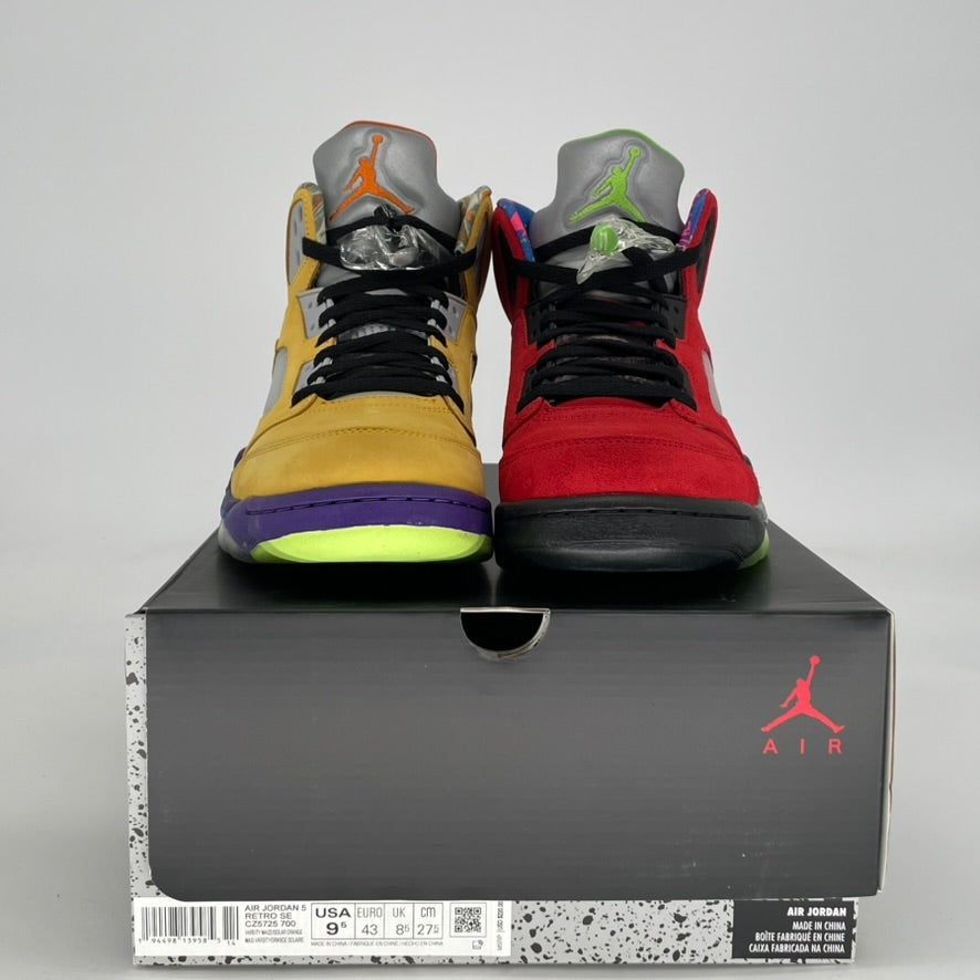 AIR JORDAN 5 WHAT THE CZ5725-700 SIZE 9.5/11W