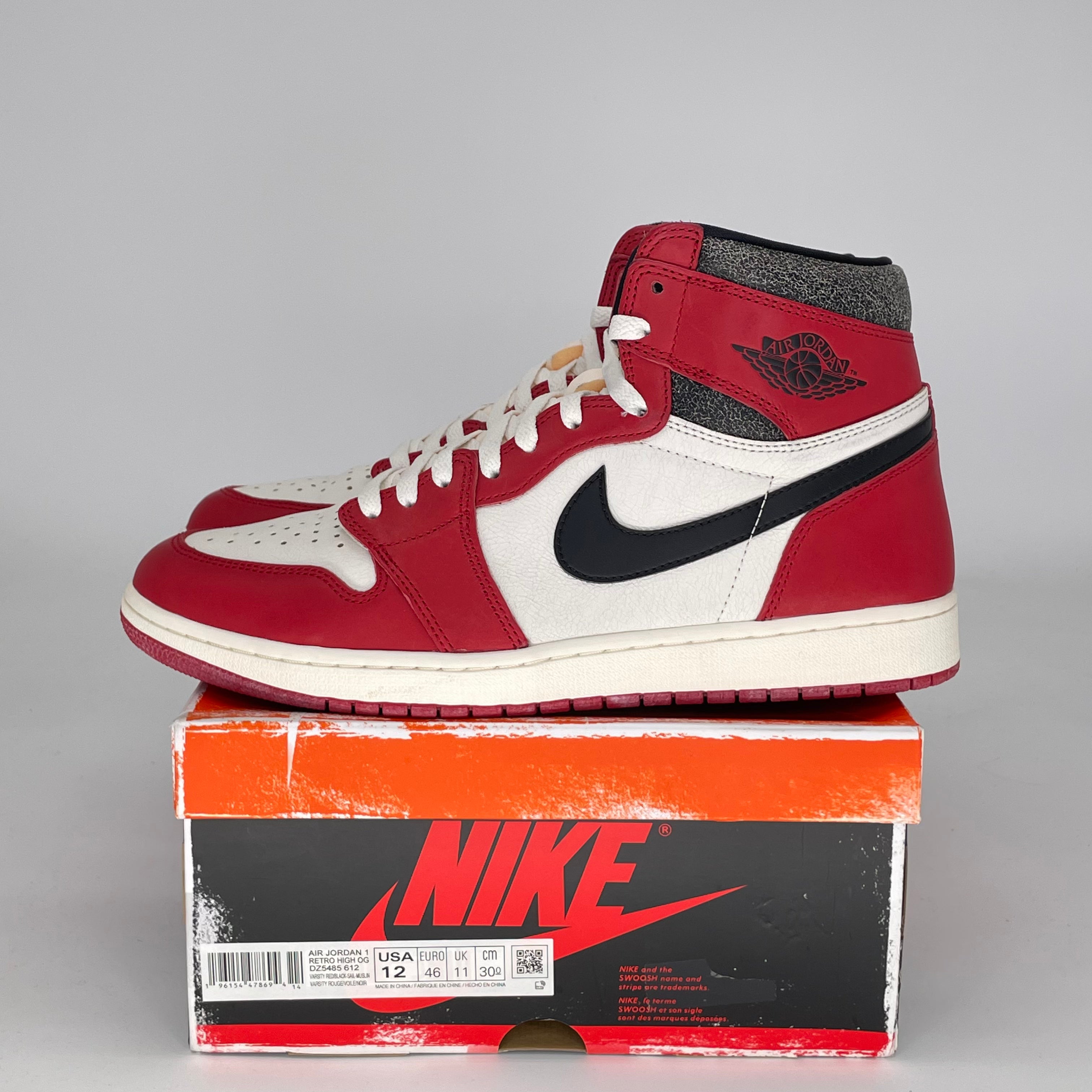AIR JORDAN 1 CHICAGO LOST AND FOUND DZ5485-612 SIZE 12/13.5W