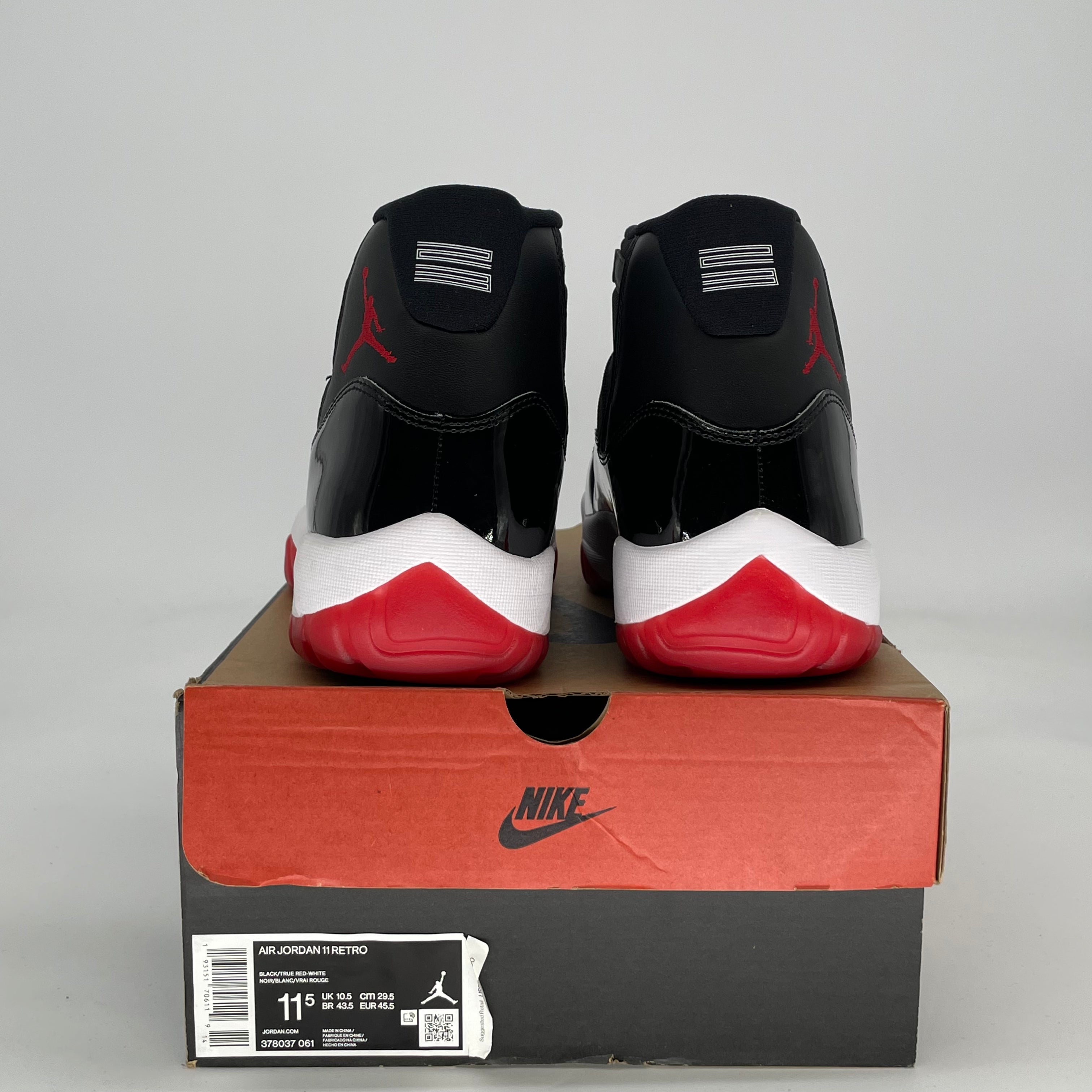 AIR JORDAN 11 PLAYOFFS BRED 378037-061 SIZE 11.5/13W