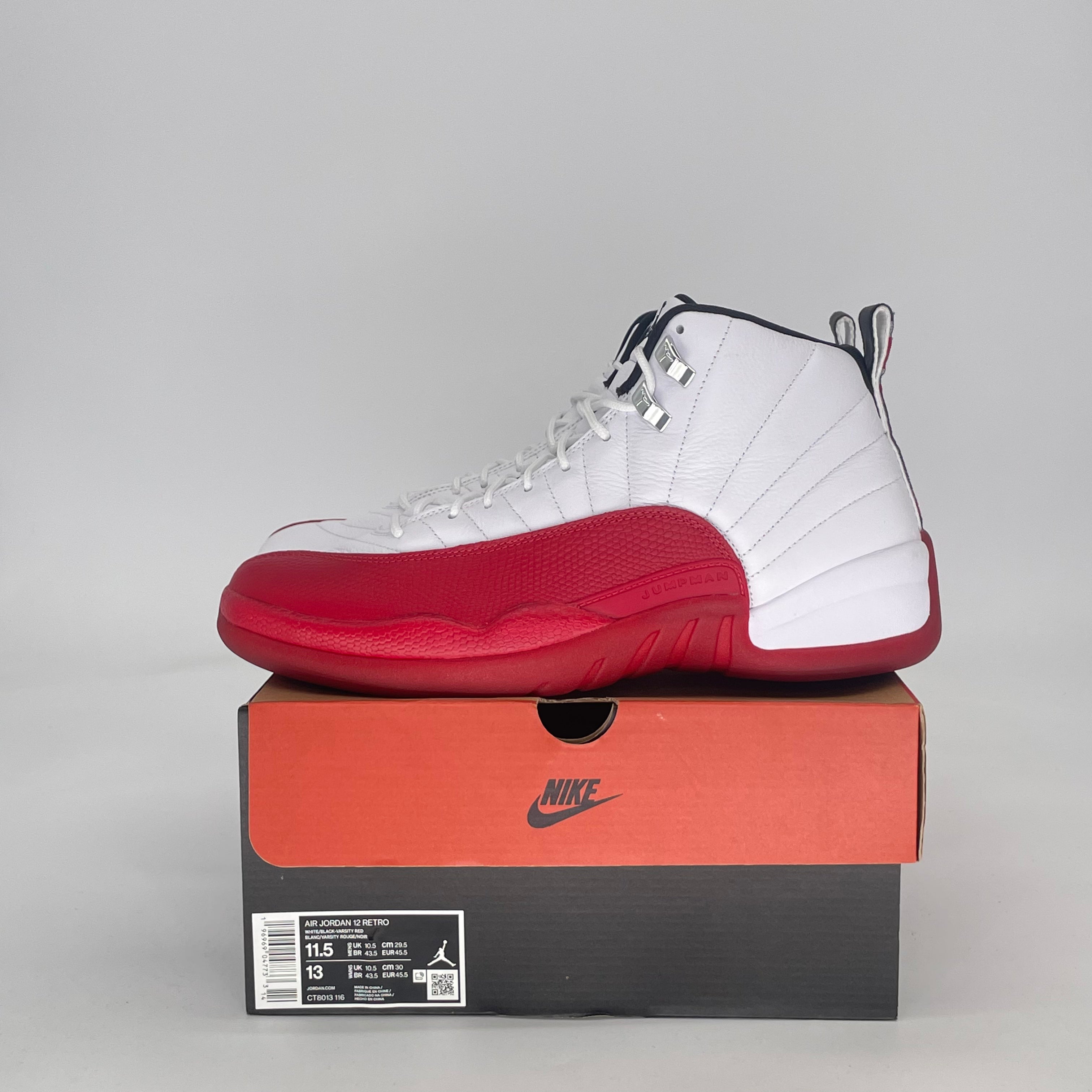 AIR JORDAN 12 CHERRY CT8013-116 SIZE 11.5/13W