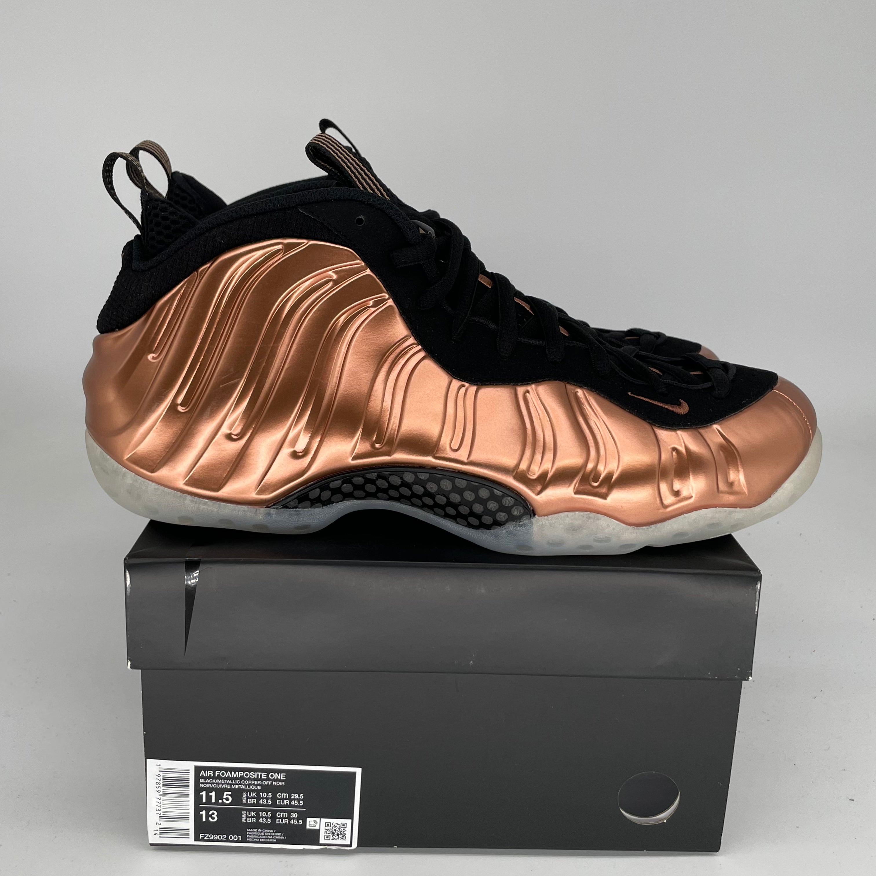 NIKE AIR FOAMPOSITE ONE COPPER SIZE 11.5 FZ9902-001