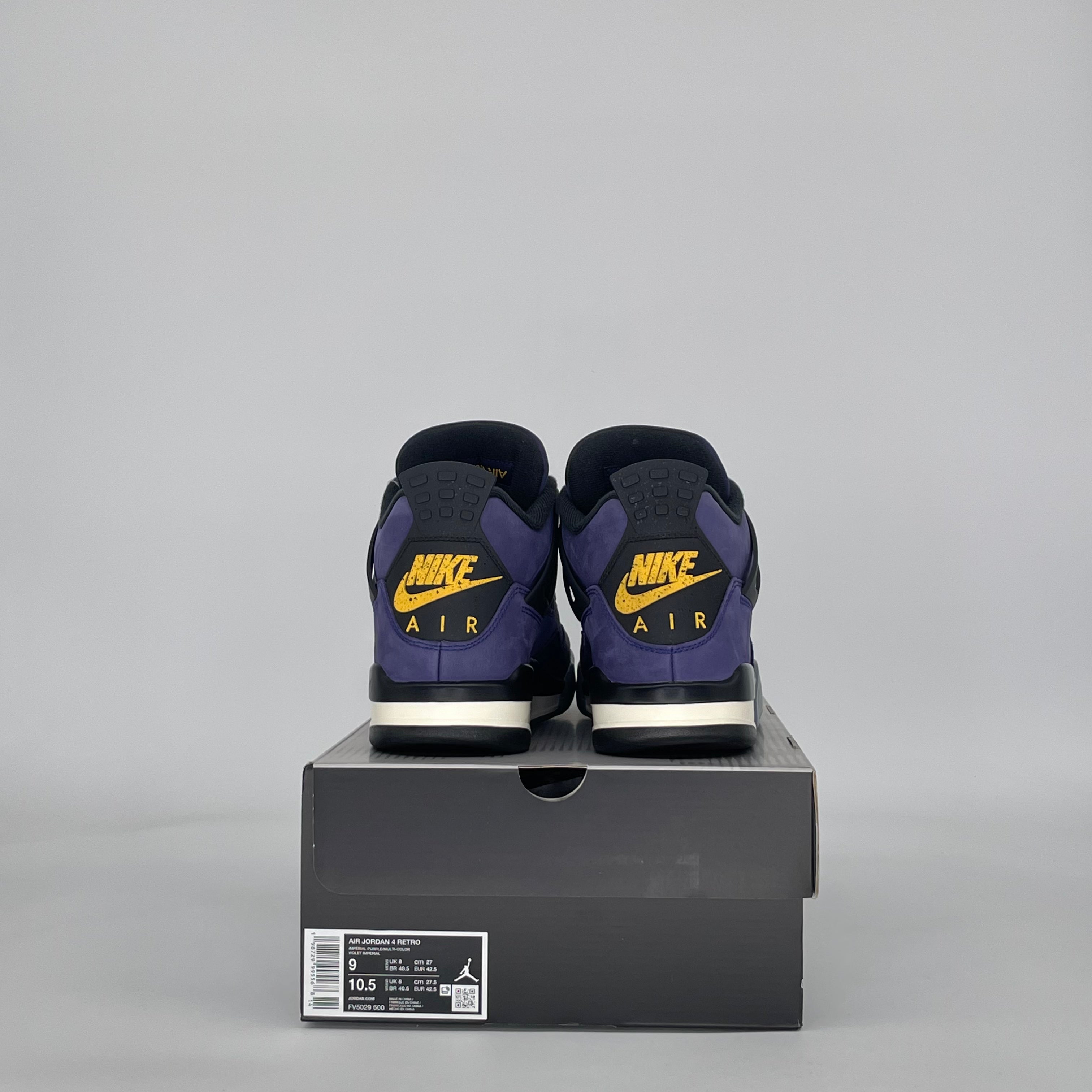 AIR JORDAN 4 LAKERS FV5029-500 SIZE 9/10.5W