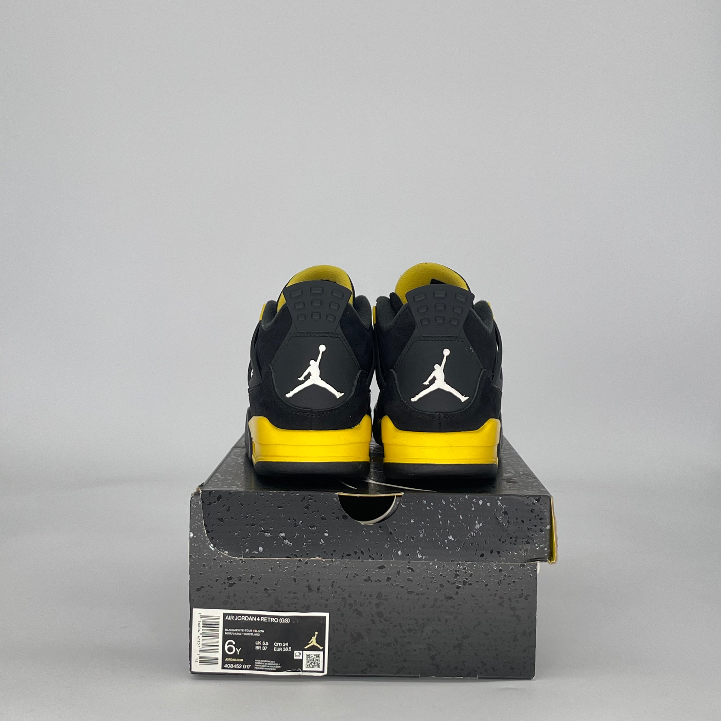 AIR JORDAN 4 THUNDER (2023) 408452-017 SIZE 6/7.5W GS
