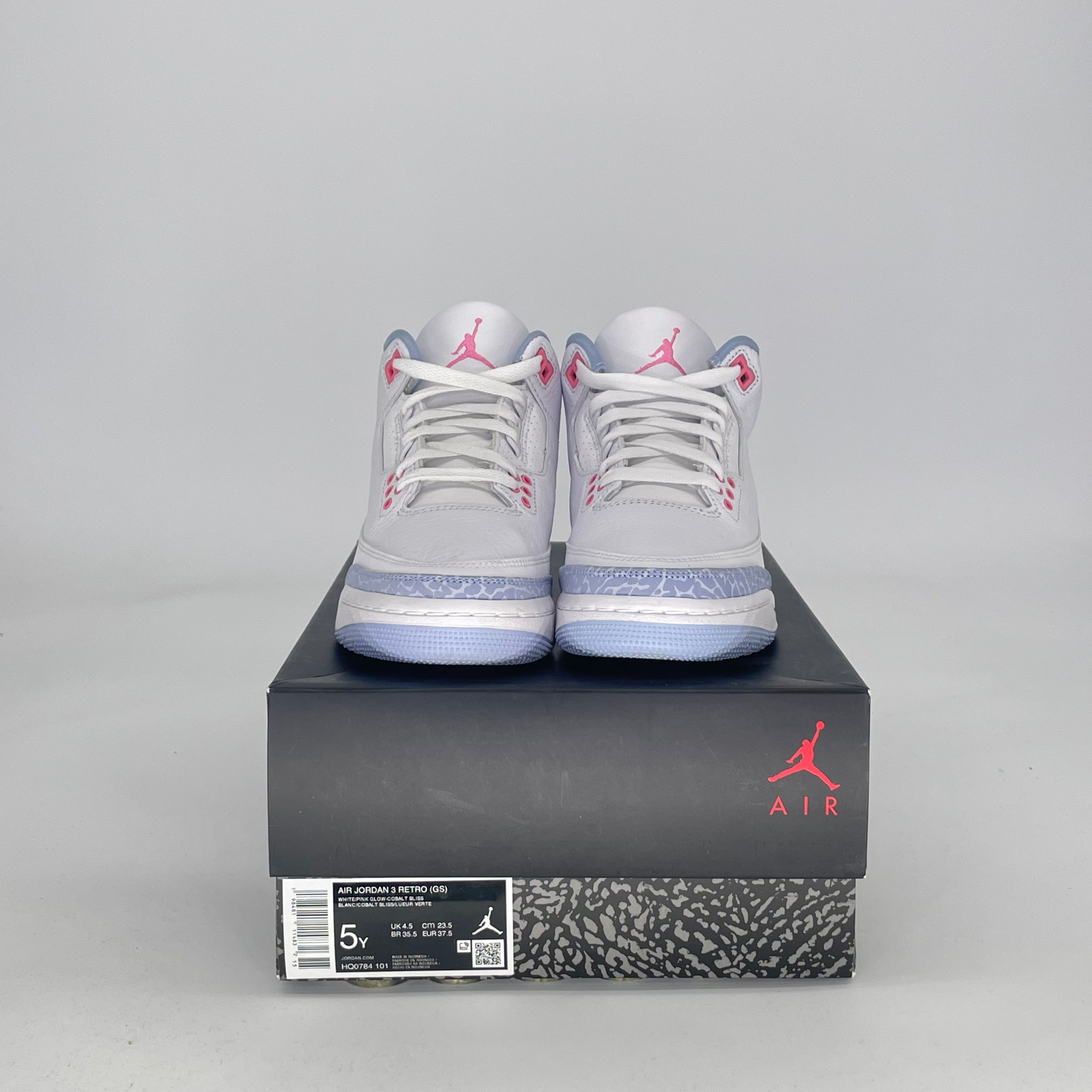 AIR JORDAN 3 WHITE COBALT BLISS HQ0784-101 SIZE 5/6.5W GS