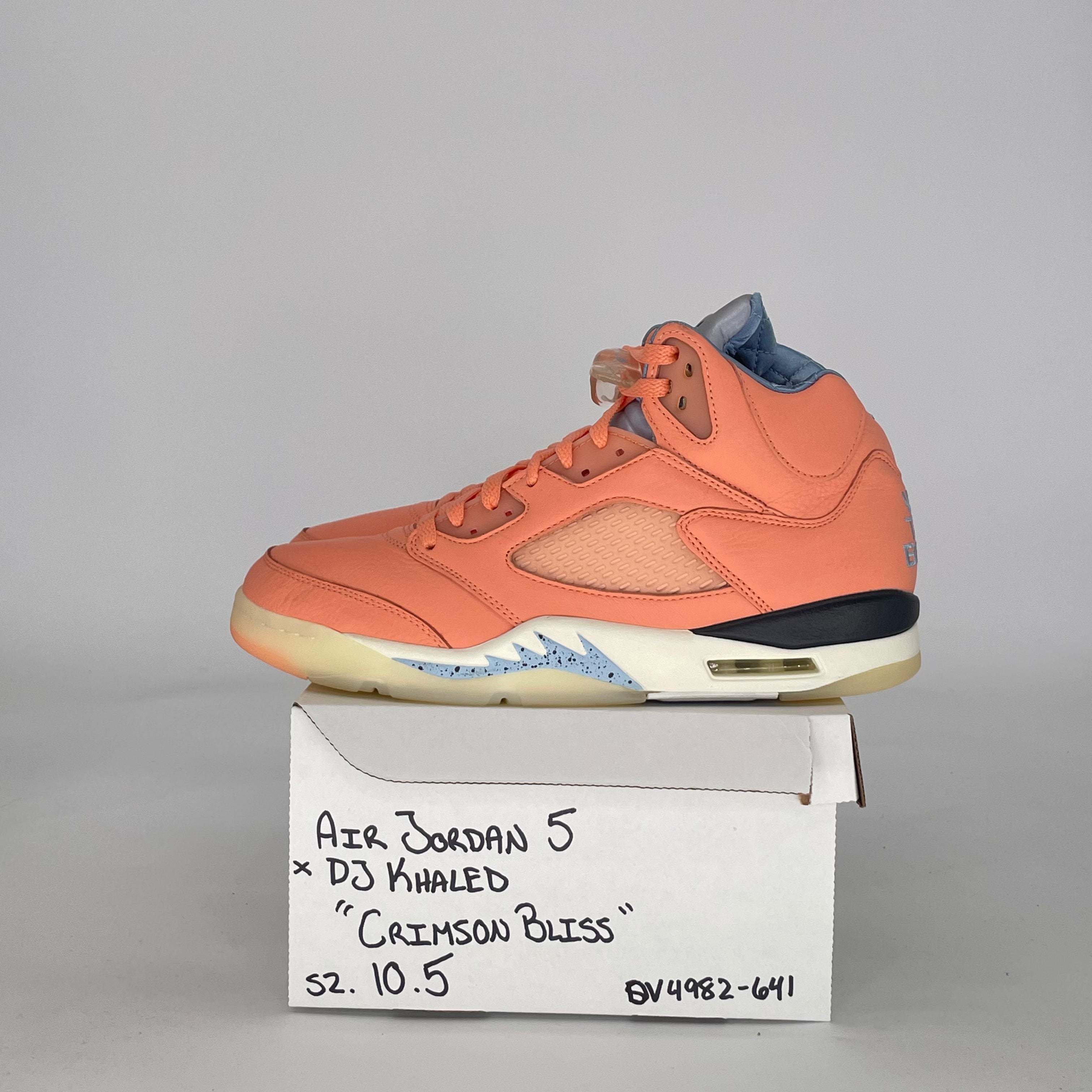 AIR JORDAN 5 DJ KHALED WE THE BEST CRIMSON BLISS DV4982-641 SIZE 10.5/12W