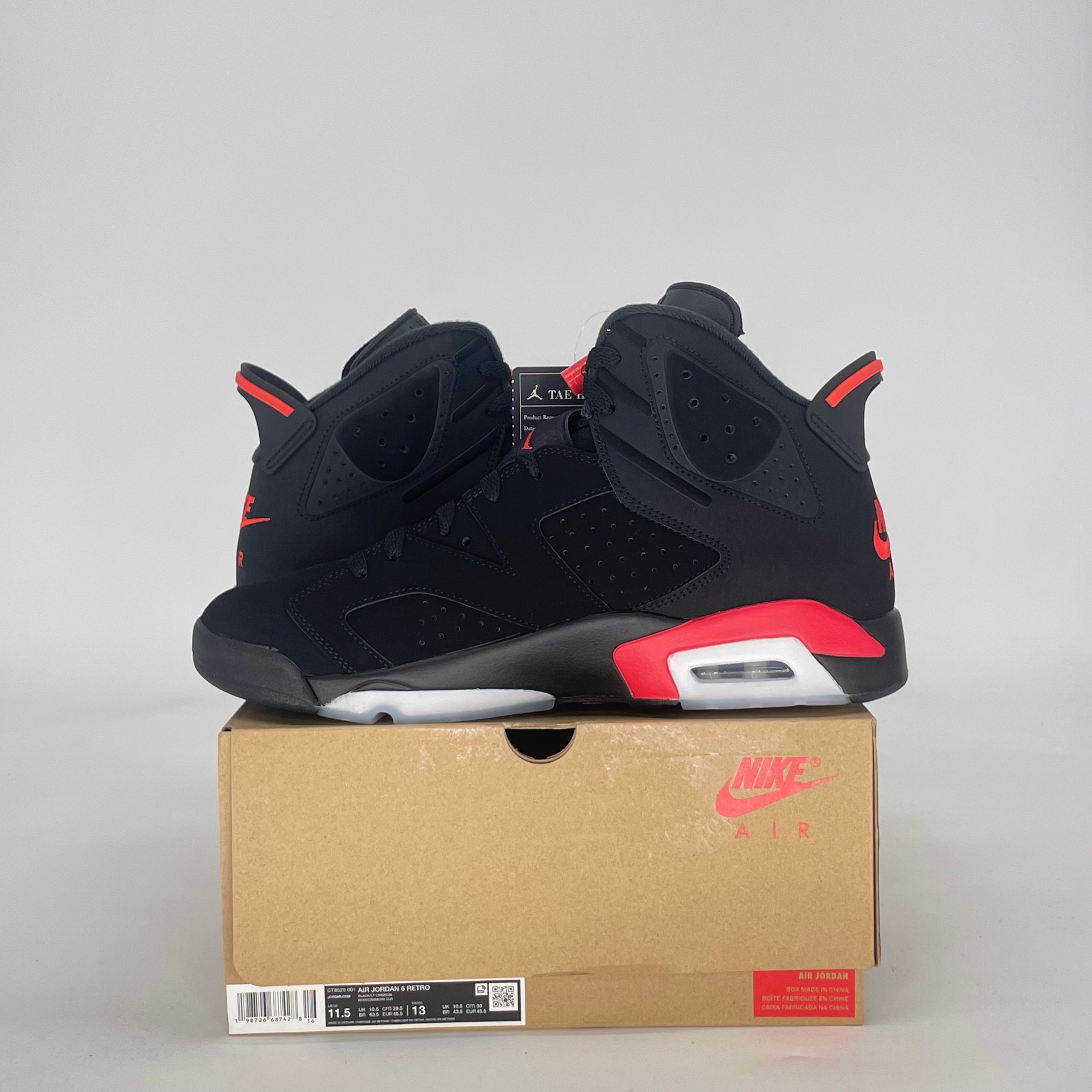 AIR JORDAN 6 INFRARED SALESMAN CT8529-001 SIZE 11.5/13W
