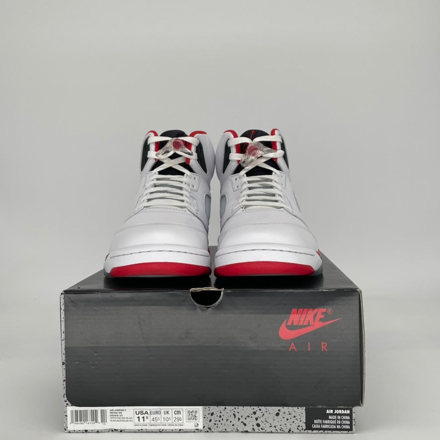 AIR JORDAN 5 FIRE RED BLACK TONGUE HQ7978-101 SIZE 11.5/13W