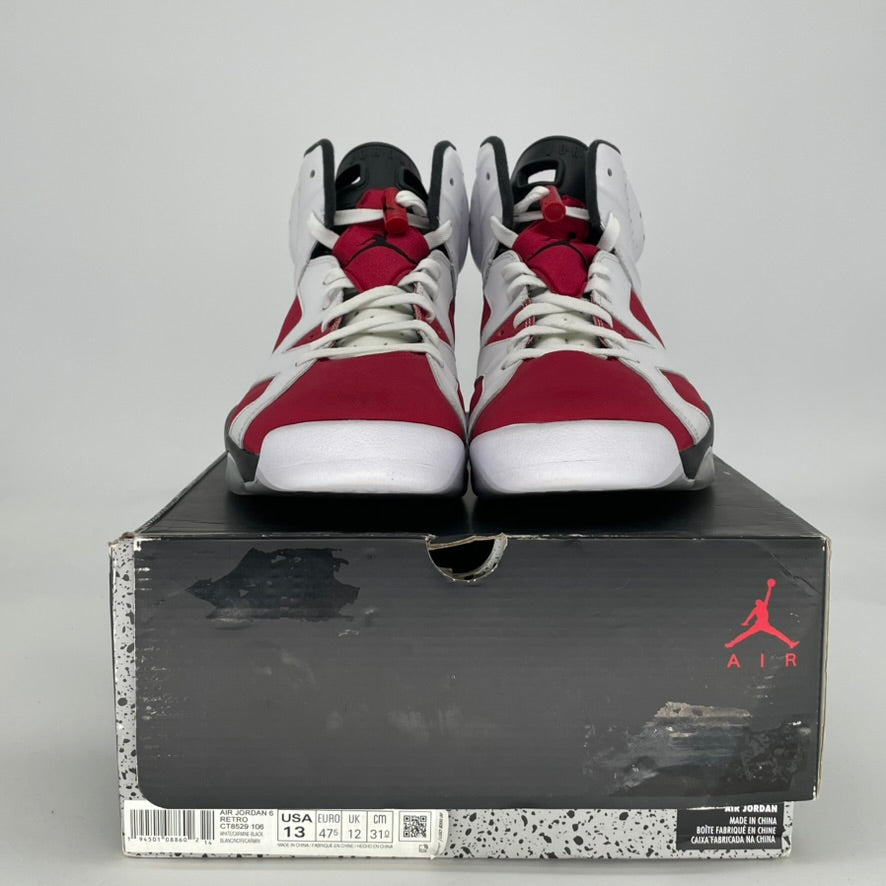 AIR JORDAN 6 CARMINE CT8529-106 SIZE 13/14.5W