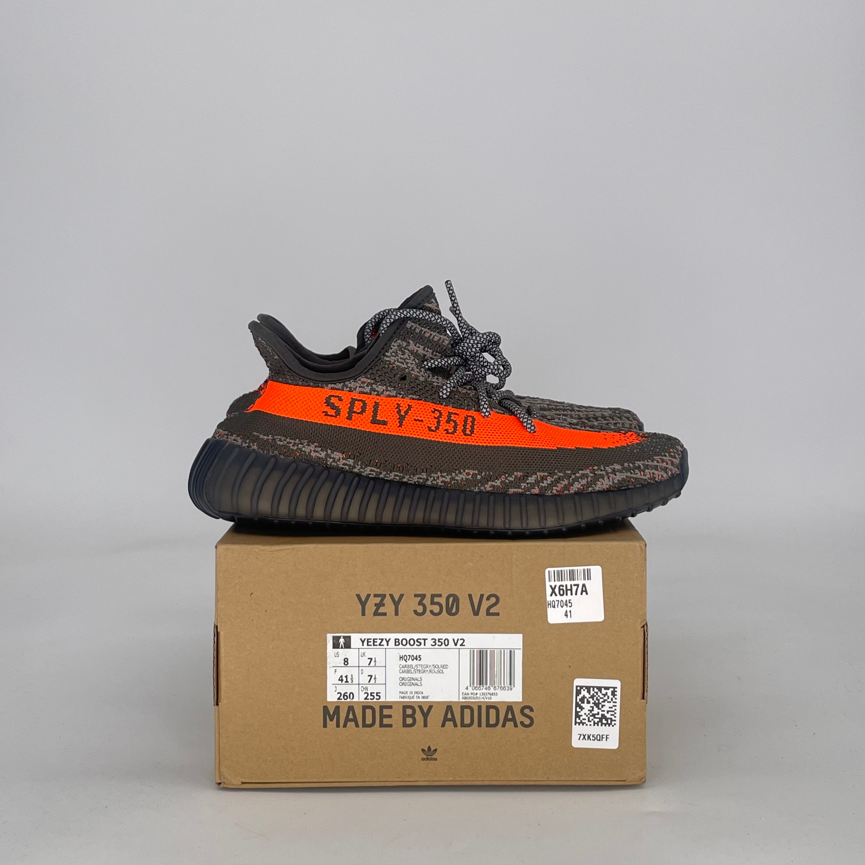 ADIDAS YEEZY BOOST 350 V2 CARBON BELUGA HQ7045 SIZE 8/9.5W