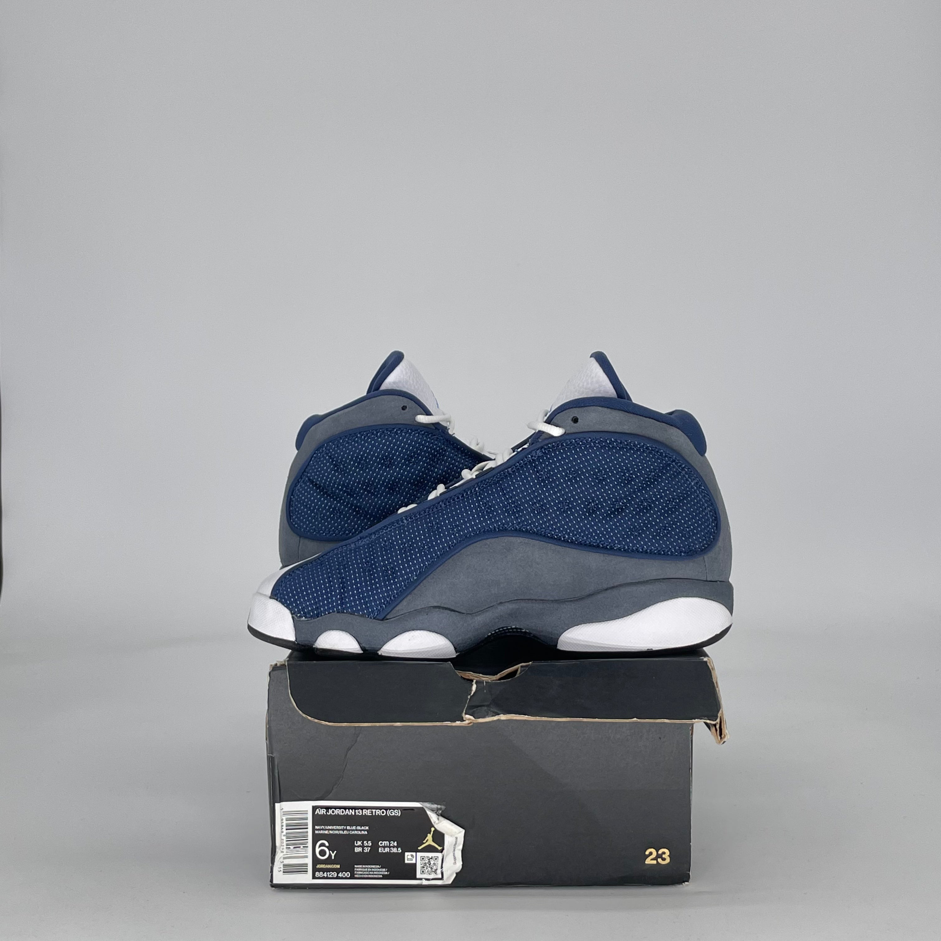 AIR JORDAN 13 BRAVE BLUE 884129-400 SIZE 6/7.5W GS