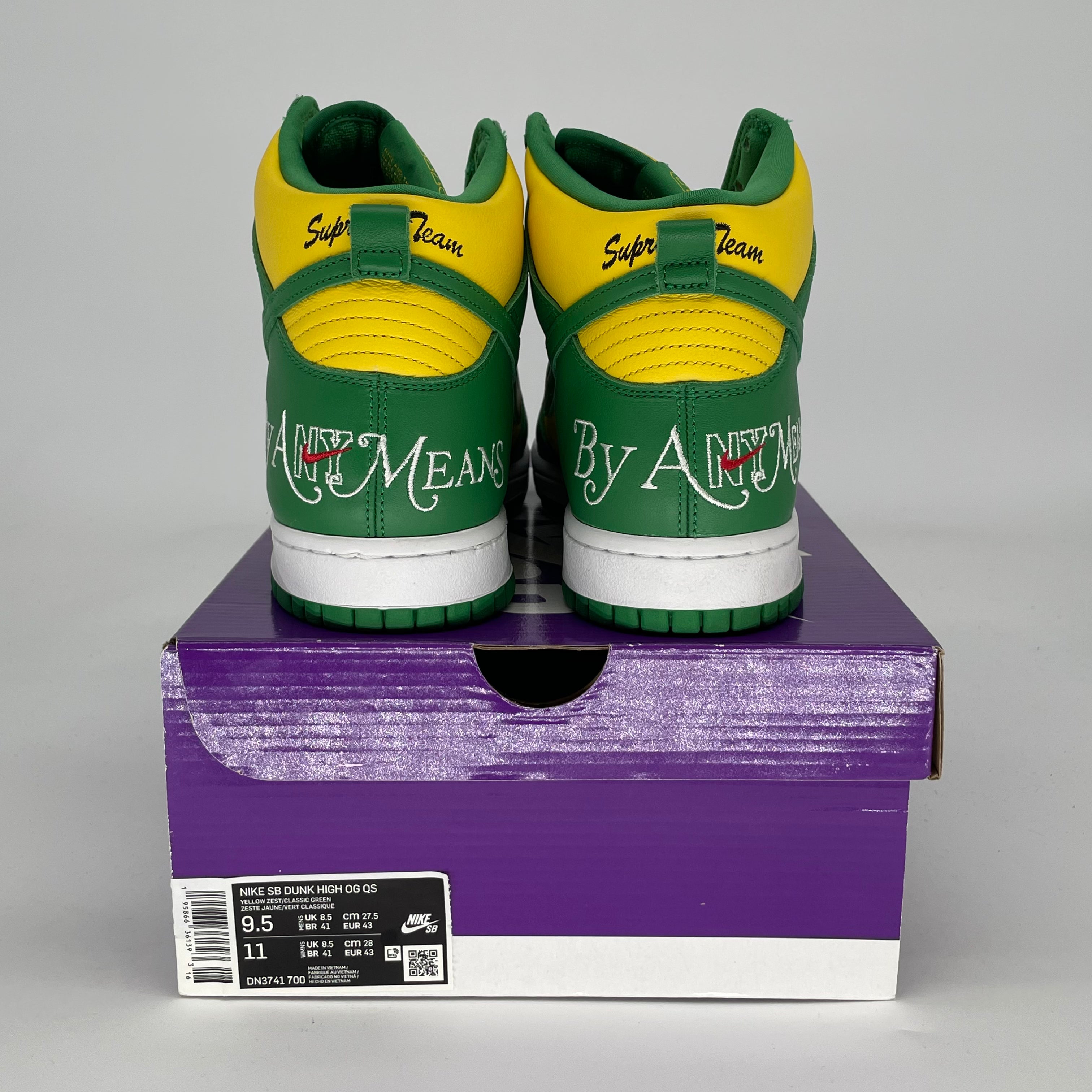 SUPREME X NIKE SB DUNK HIGH BY ANY MEANS BRAZIL DN3741-700 SIZE 9.5/11W