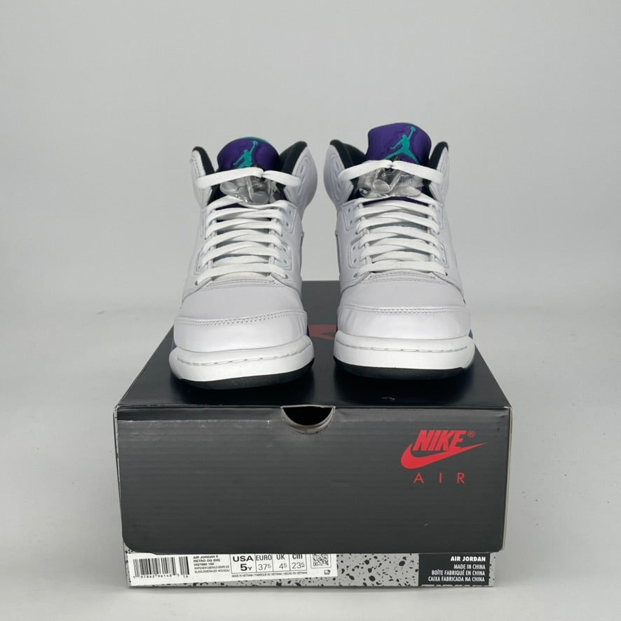 AIR JORDAN 5 GRAPE HQ7980-100 SIZE 5/6.5W
