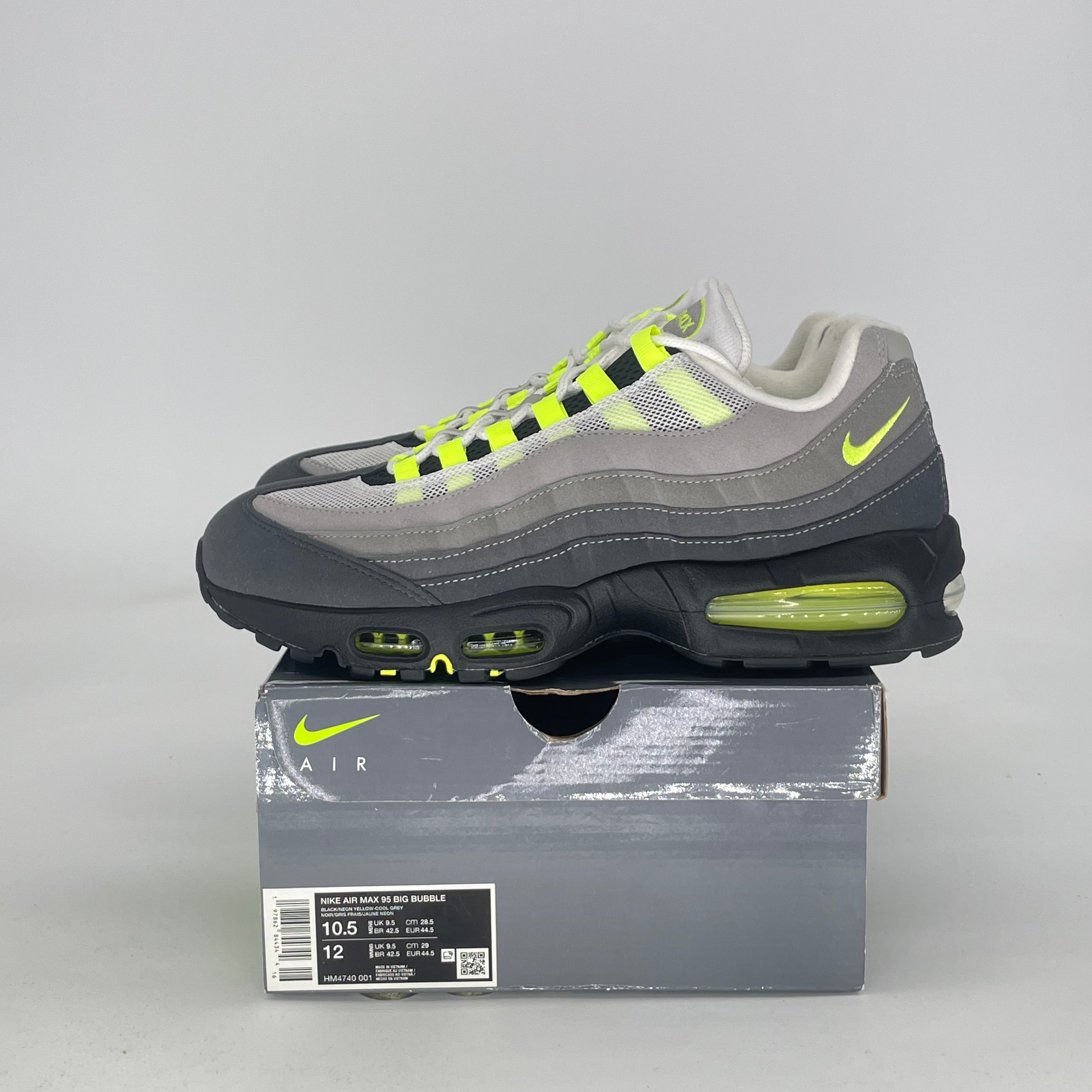 NIKE AIR MAX 95 BIG BUBBLE NEON HM4740-001 SIZE 10.5/12W