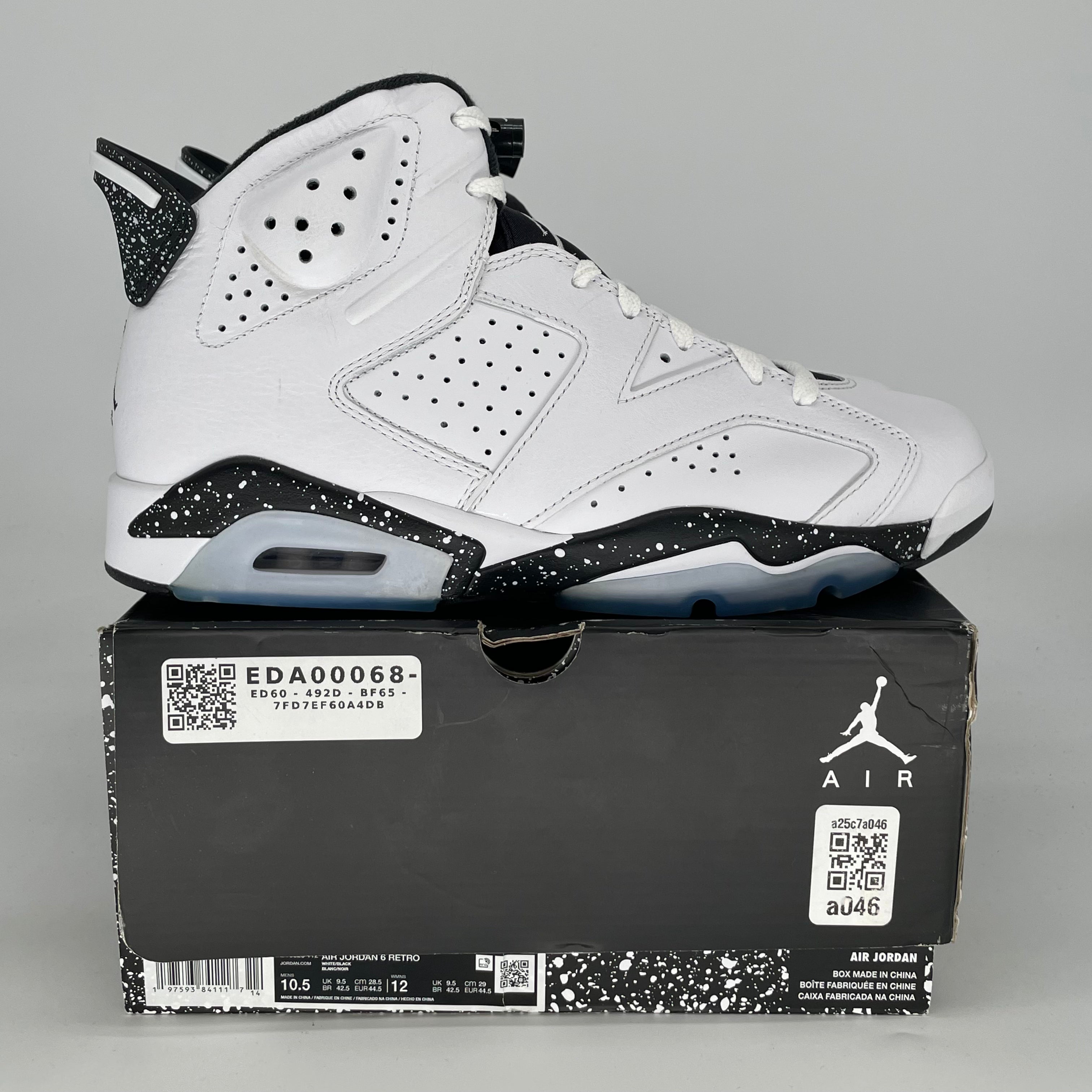 AIR JORDAN 6 REVERSE OREO CT8529-112 SIZE 10.5/12W