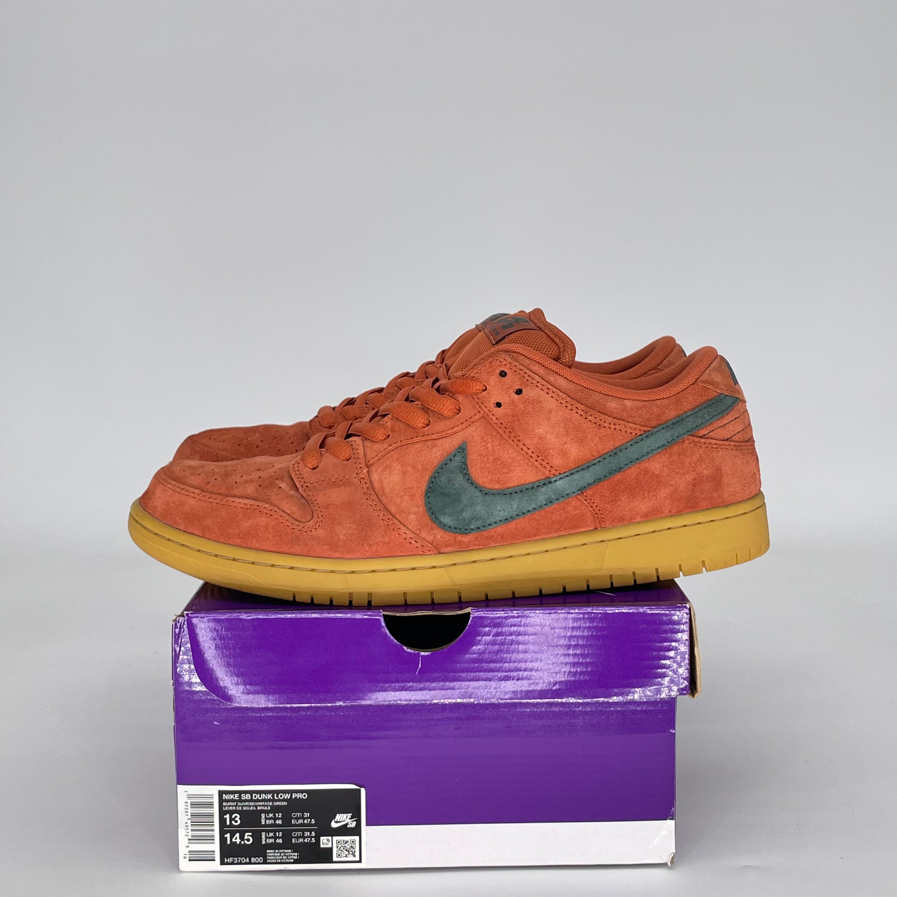 NIKE SB DUNK LOW BURNT SUNRISE HF3704-800 SIZE 13/14.5W