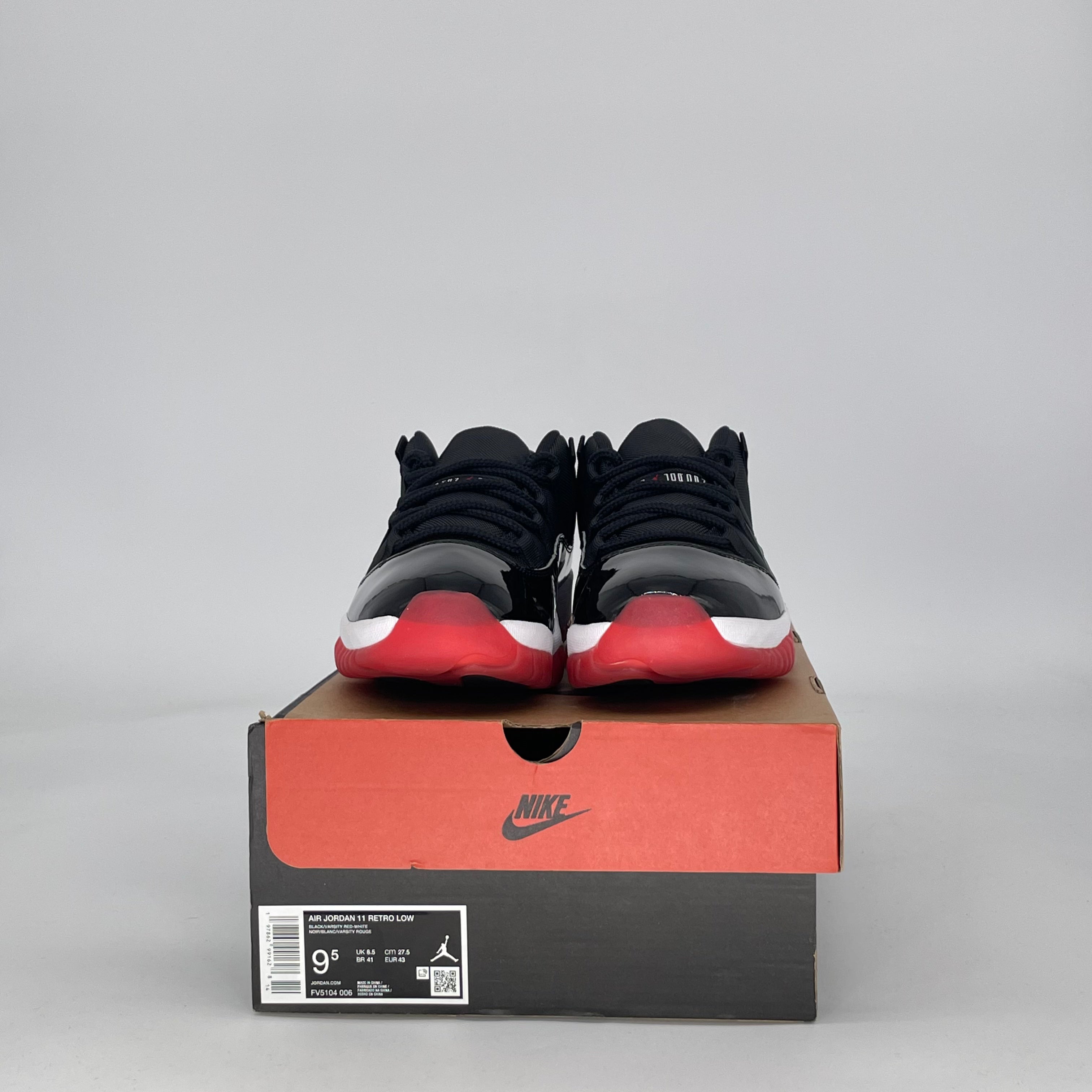 AIR JORDAN 11 LOW BRED FV5104-006 SIZE 9.5/11W