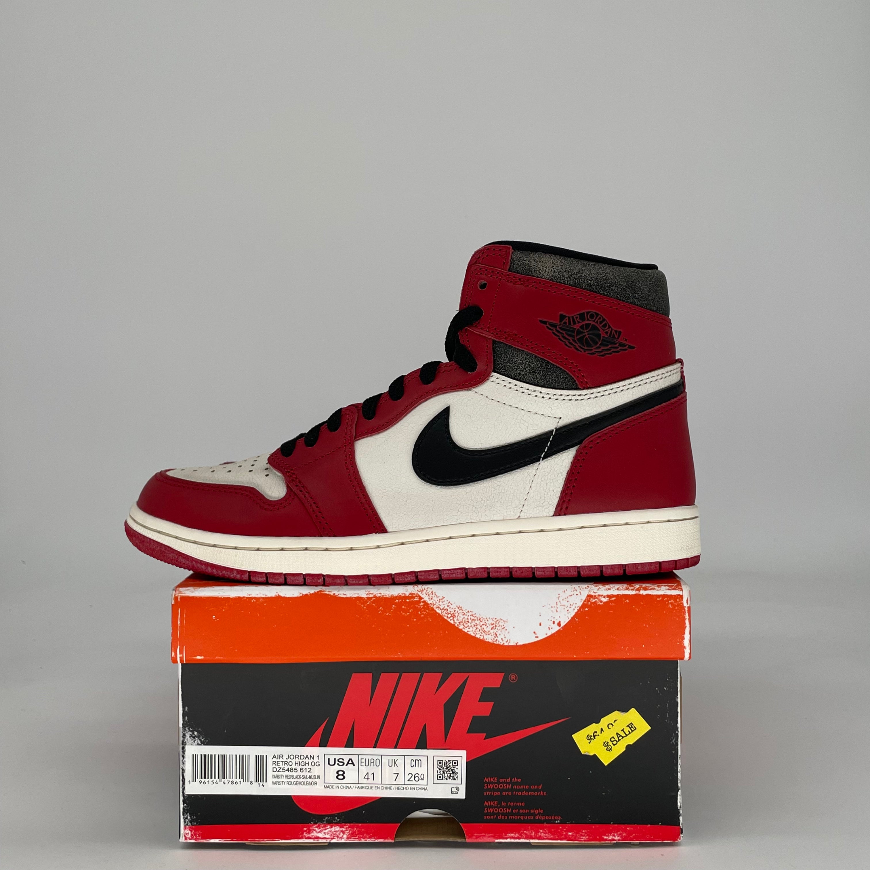 AIR JORDAN 1 CHICAGO LOST AND FOUND DZ5485-612 SIZE 8/9.5W