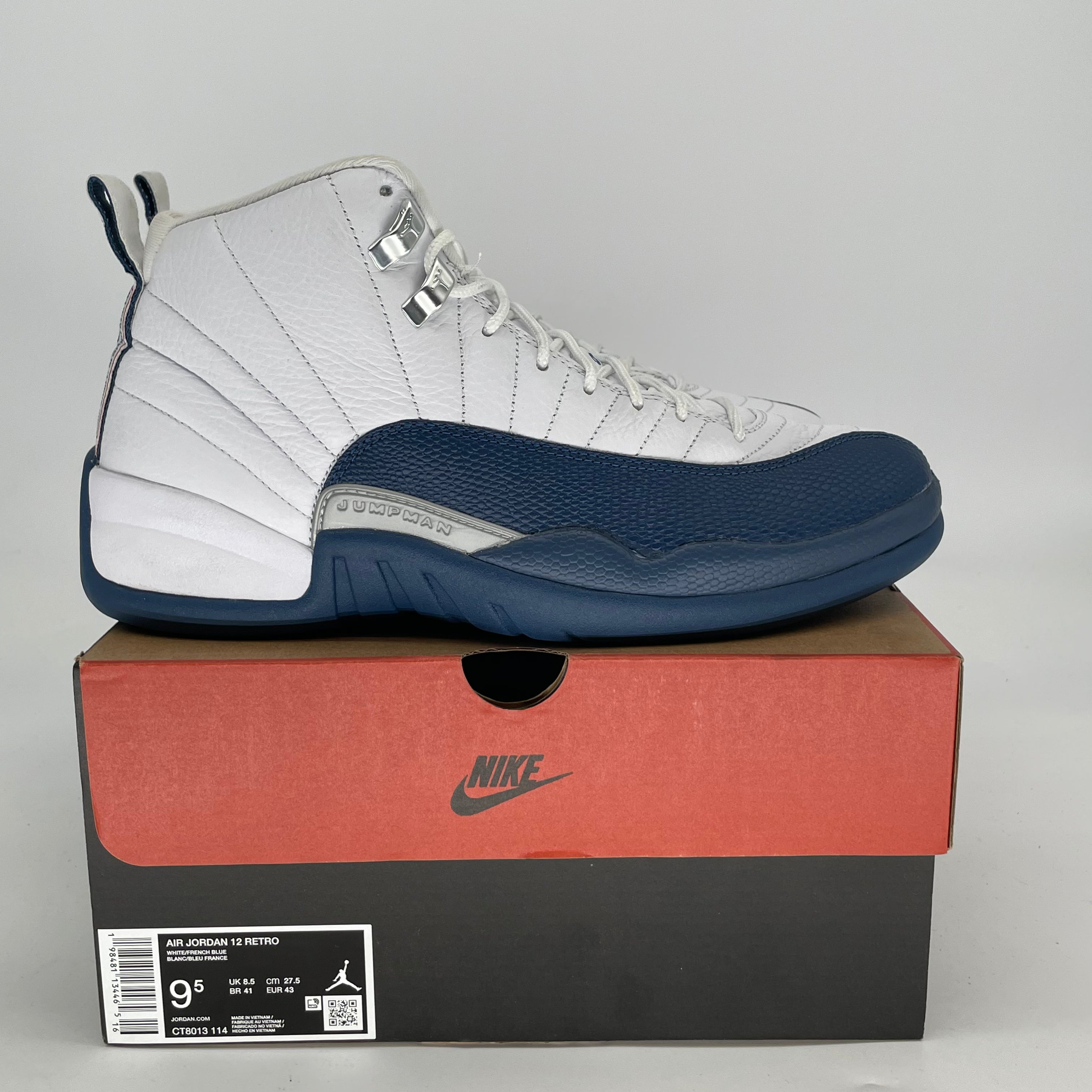 AIR JORDAN 12 FRENCH BLUE CT8013-114 SIZE 9.5/11W