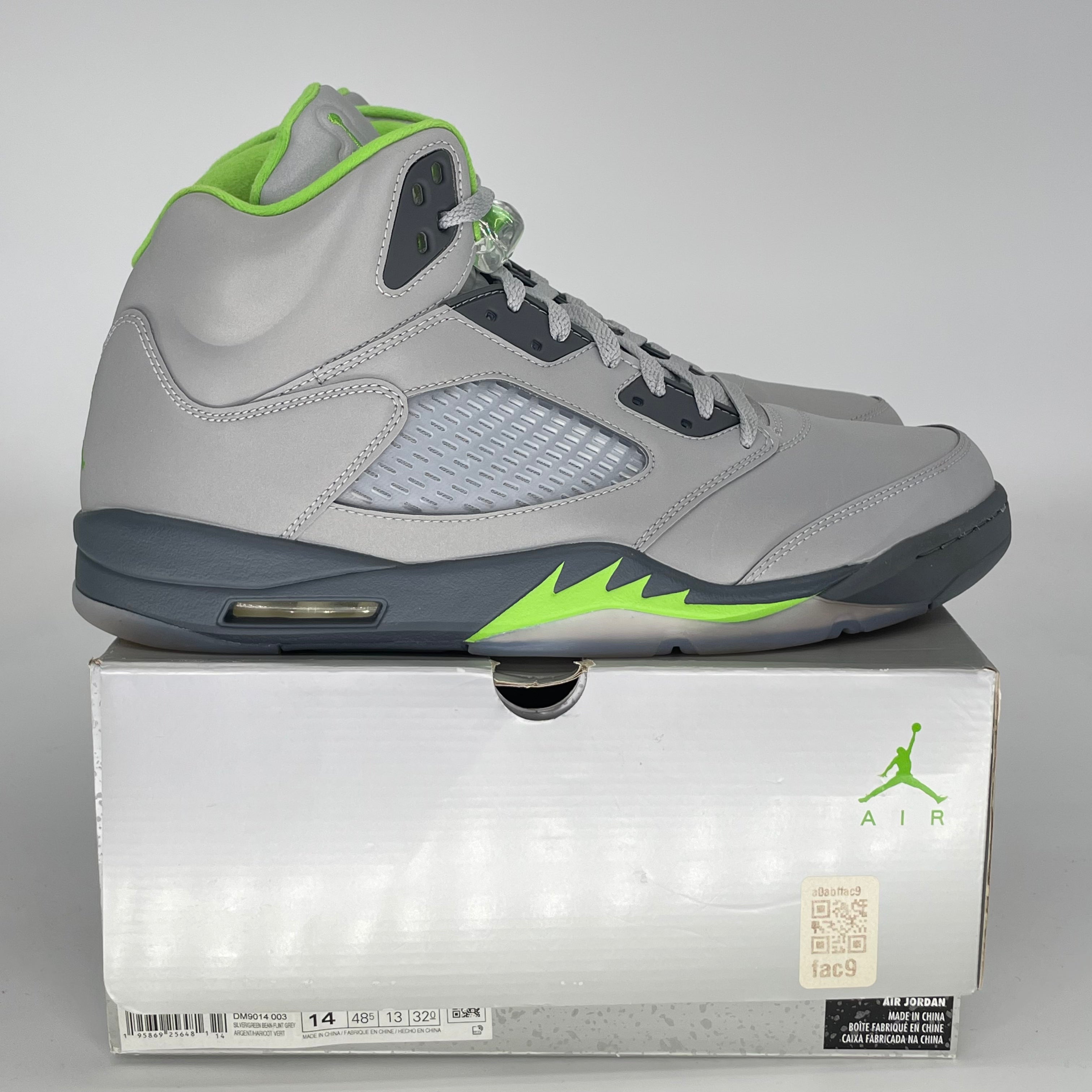 AIR JORDAN 5 GREEN BEAN DM9014-003 SIZE 14/15.5W