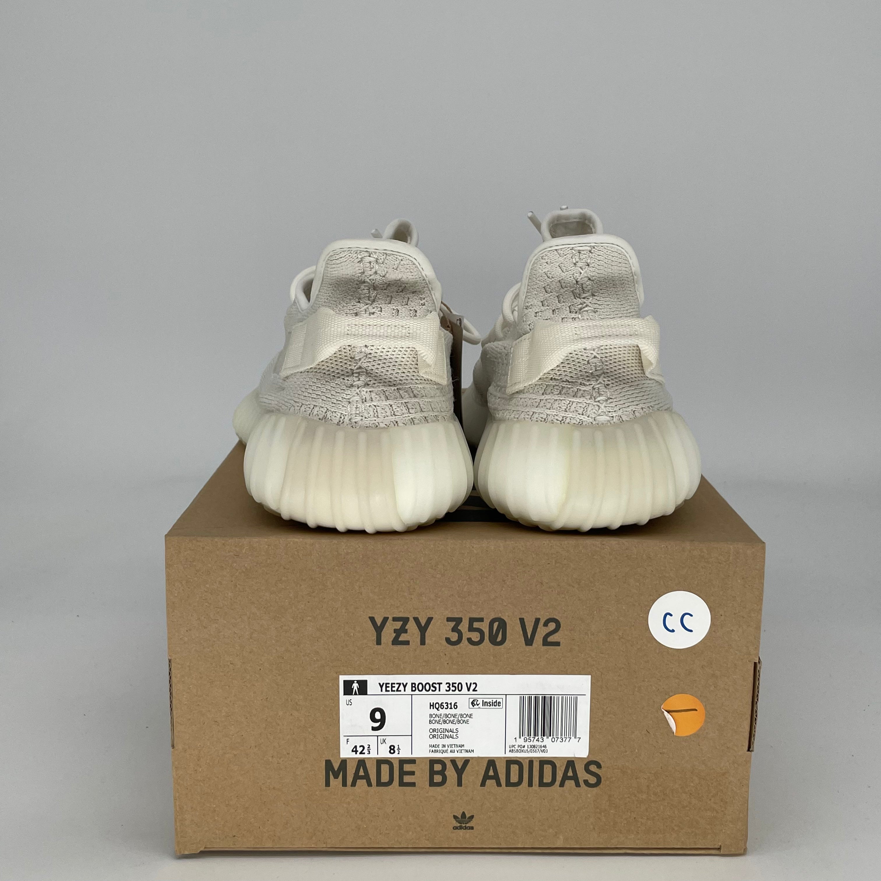 ADIDAS YEEZY 350 V2 BONE HQ6316 SIZE 9/10.5W