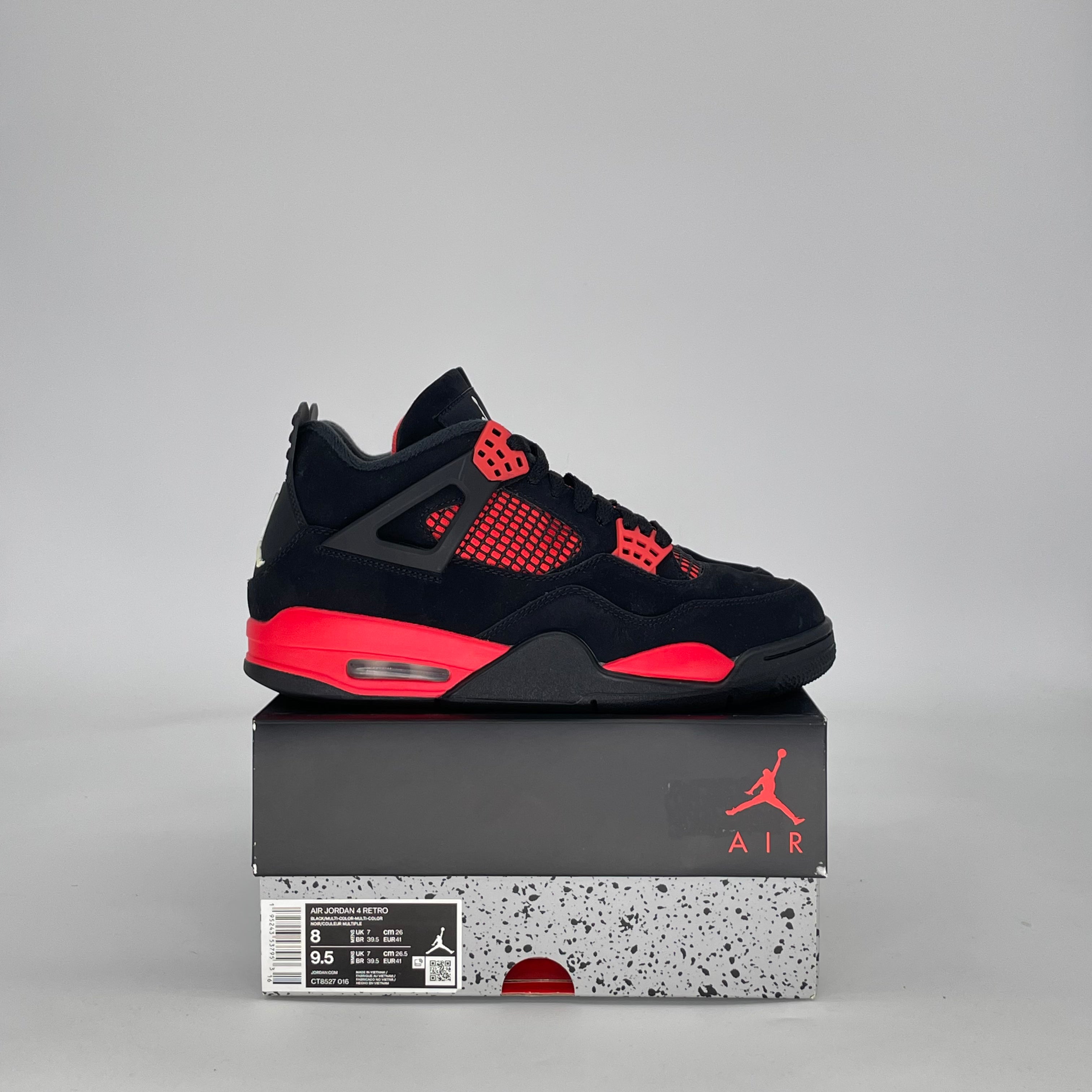 AIR JORDAN 4 RED THUNDER CT8527-016 SIZE 8/9.5W