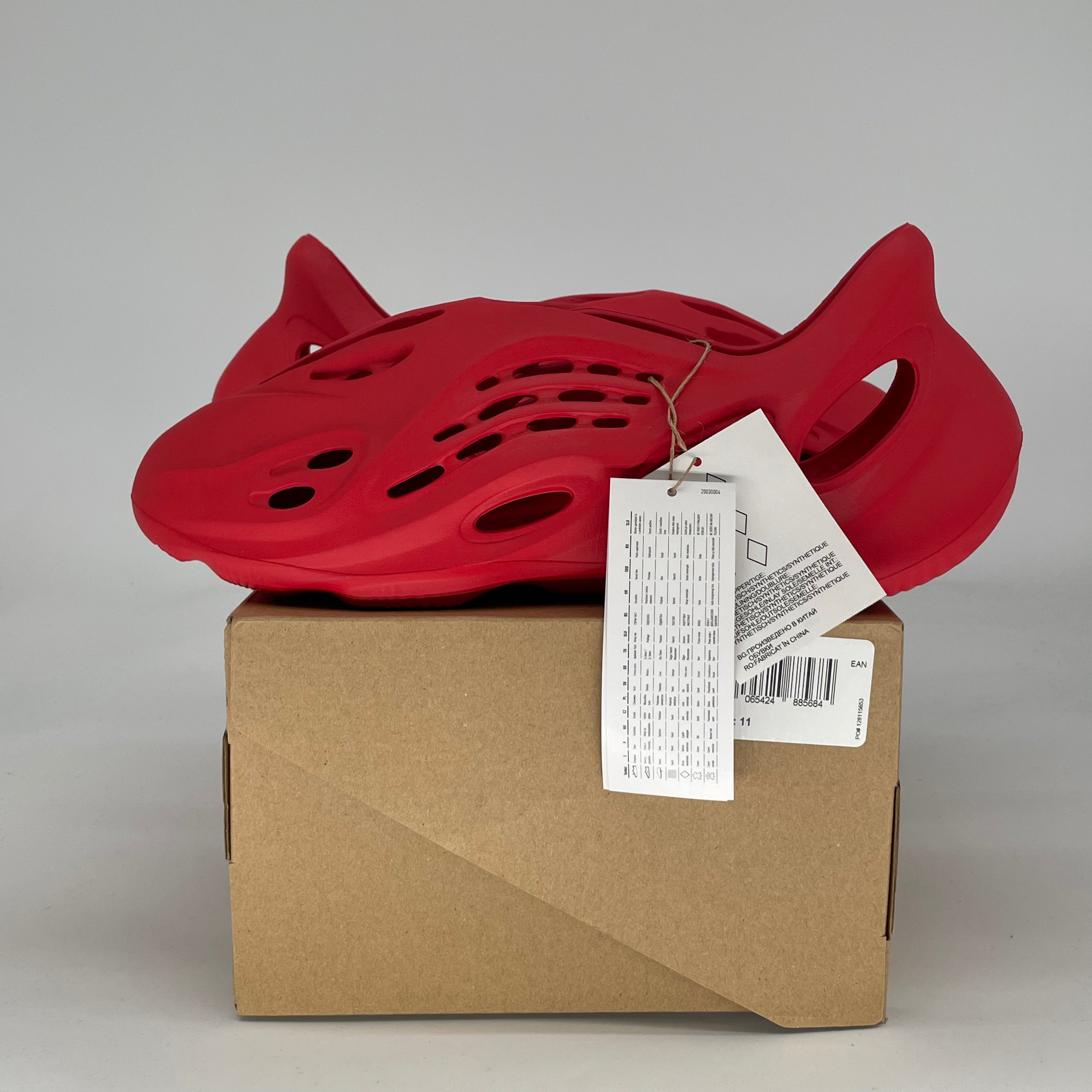 ADIDAS YEEZY FOAM RNNR VERMILLION GW3355 SIZE 11/12.5W