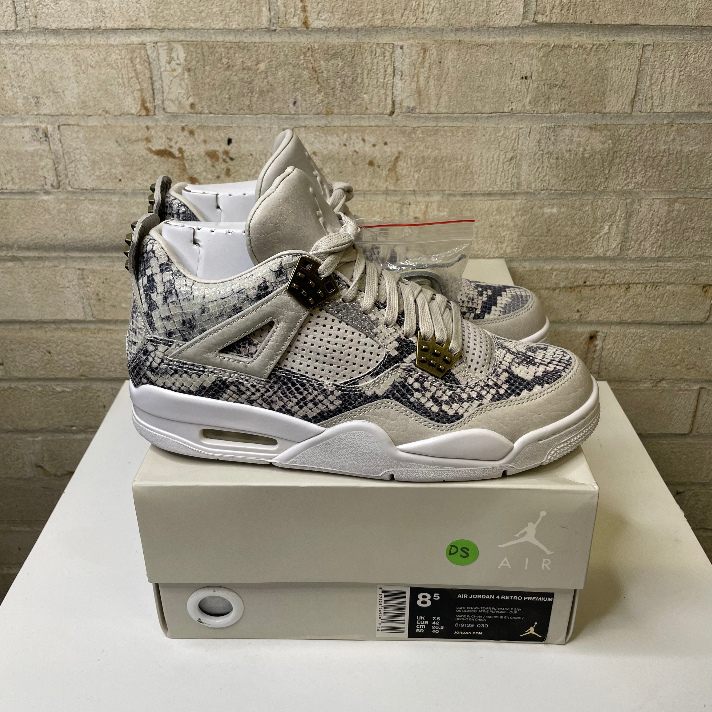 AIR JORDAN 4 PINNACLE SNAKESKIN 819139-030 SIZE 8.5/10W