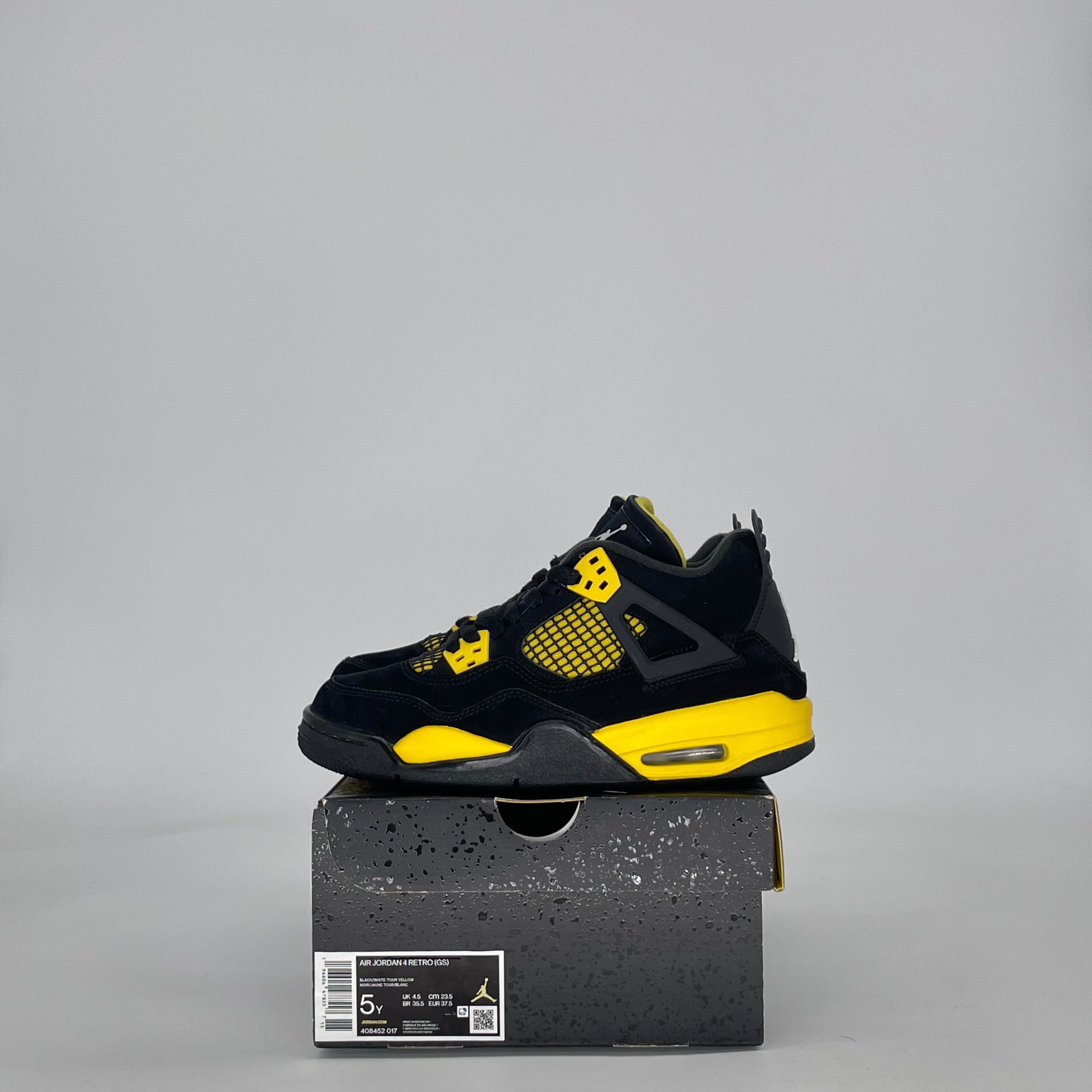 AIR JORDAN 4 THUNDER 408452-017 SIZE 5/6.5W GS
