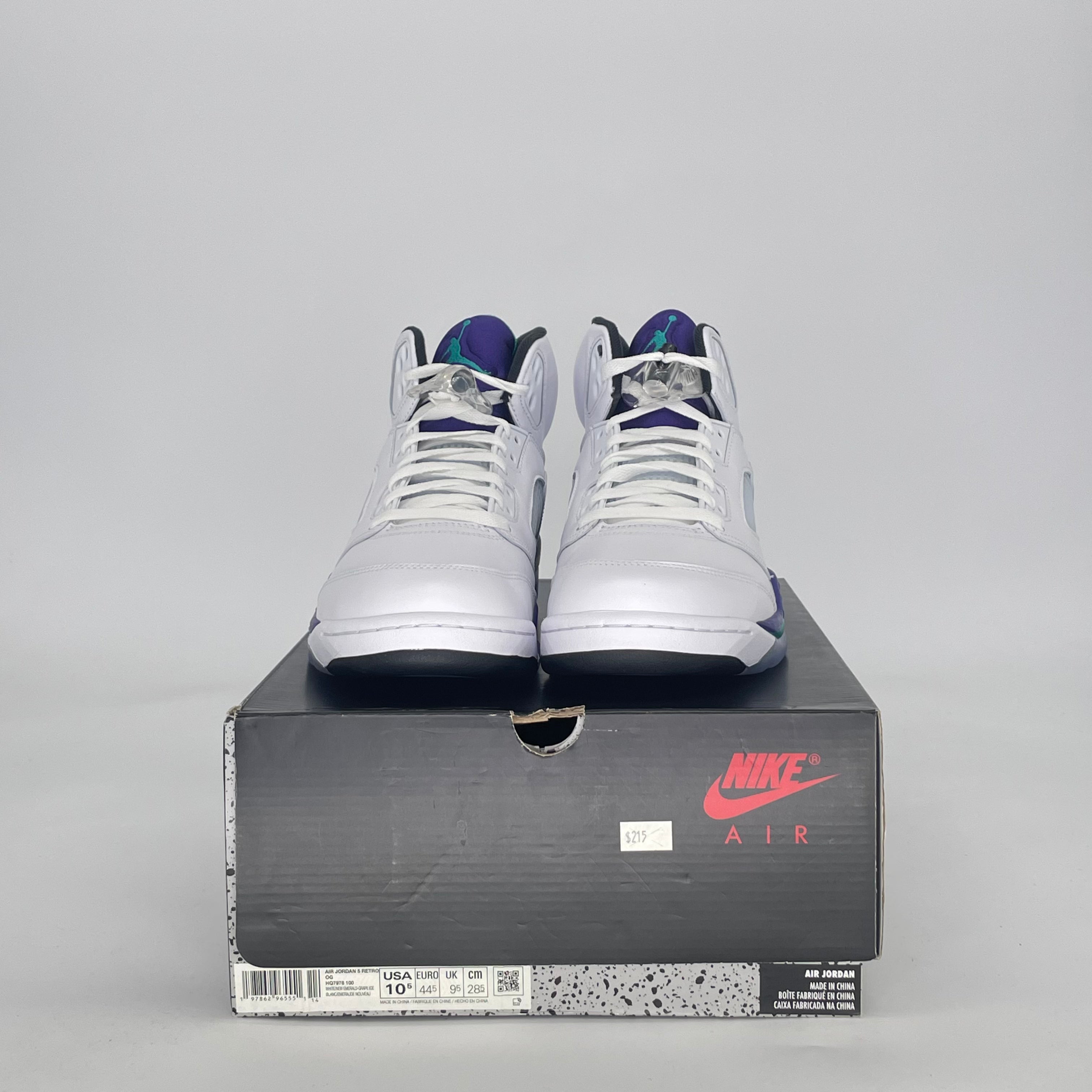 AIR JORDAN 5 GRAPE HQ7978-100 SIZE 10.5/12W