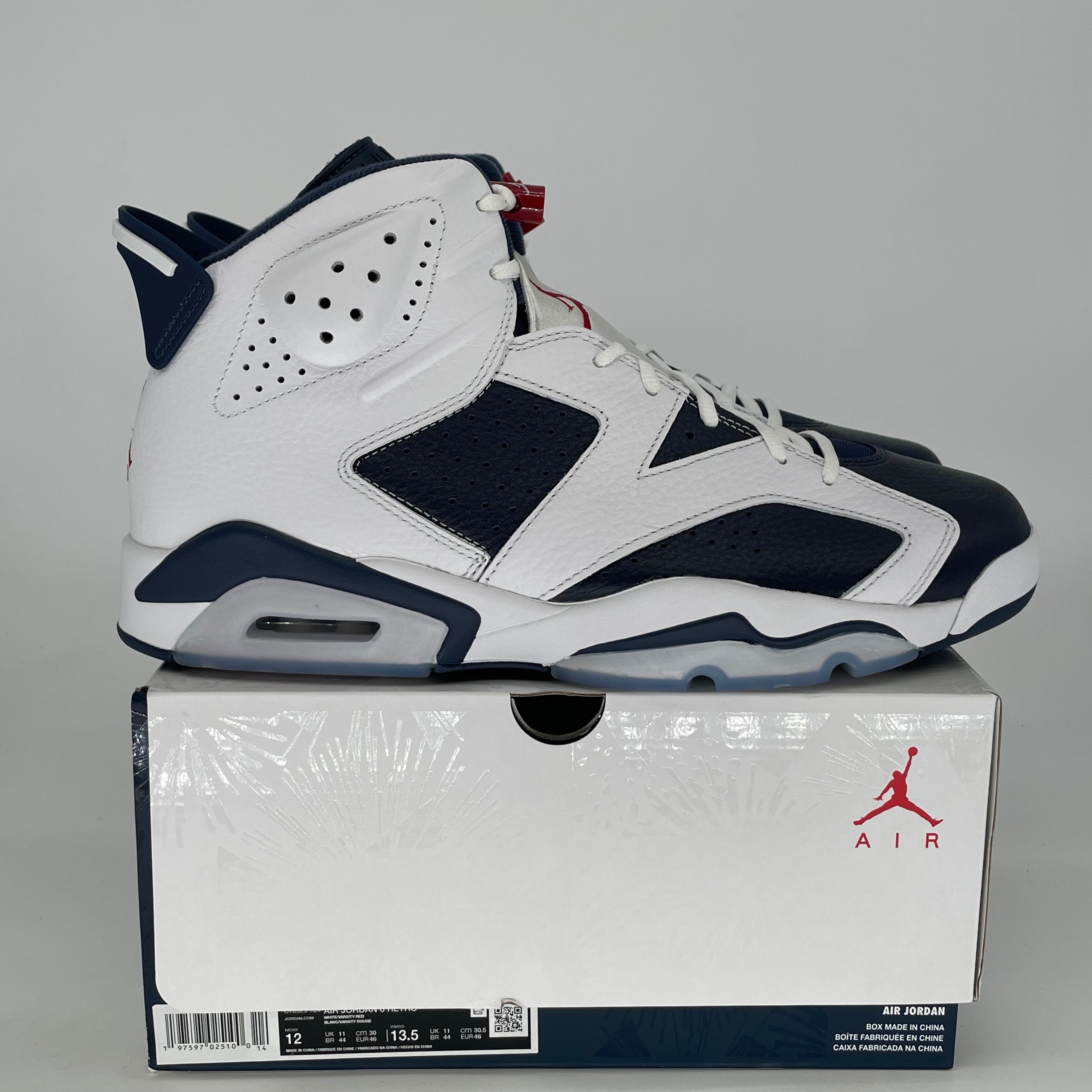 AIR JORDAN 6 OLYMPIC CT8529-164 SIZE 12/13.5W
