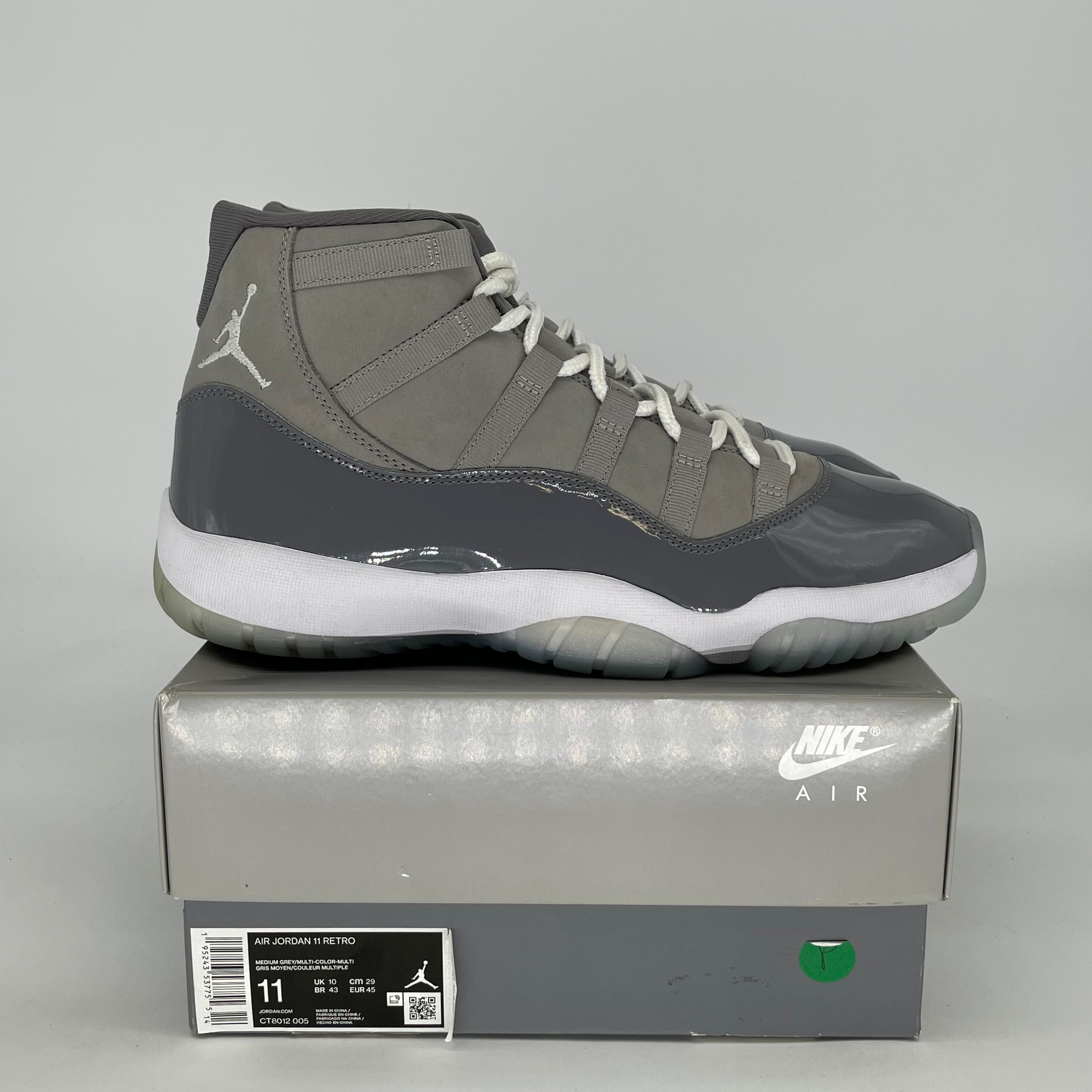 AIR JORDAN 11 COOL GREY CT8012-005 SIZE 11/12.5W