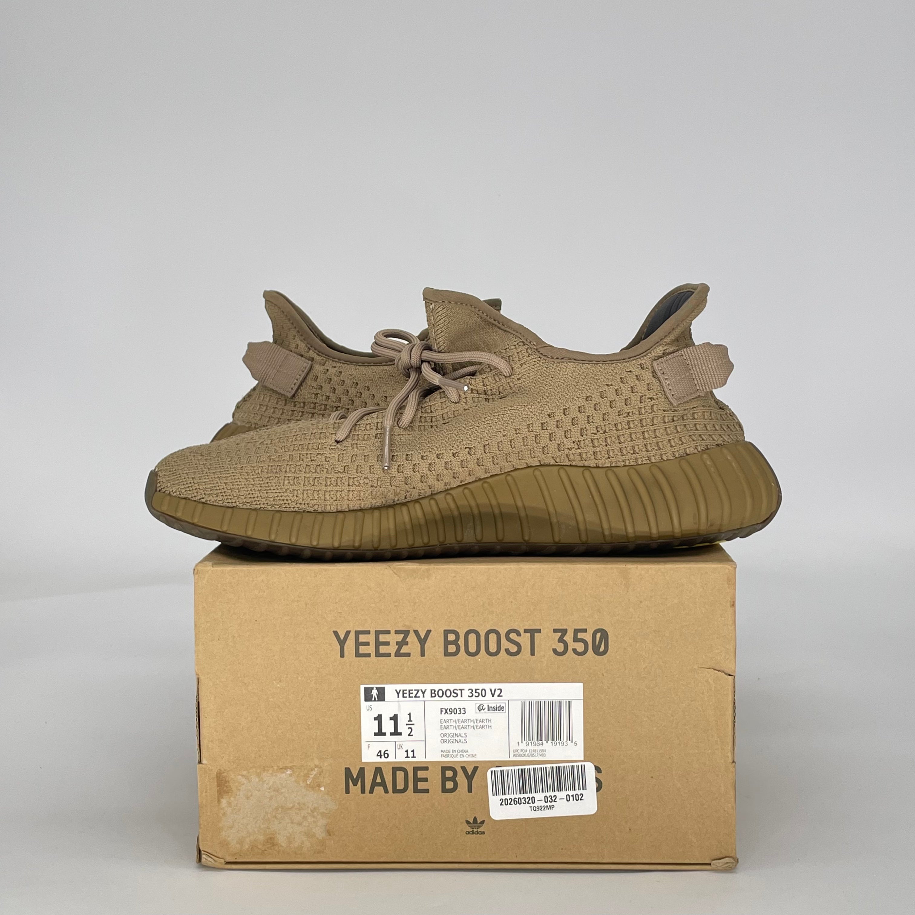 ADIDAS YEEZY BOOST 350 V2 EARTH FX9033 SIZE 11.5/13W