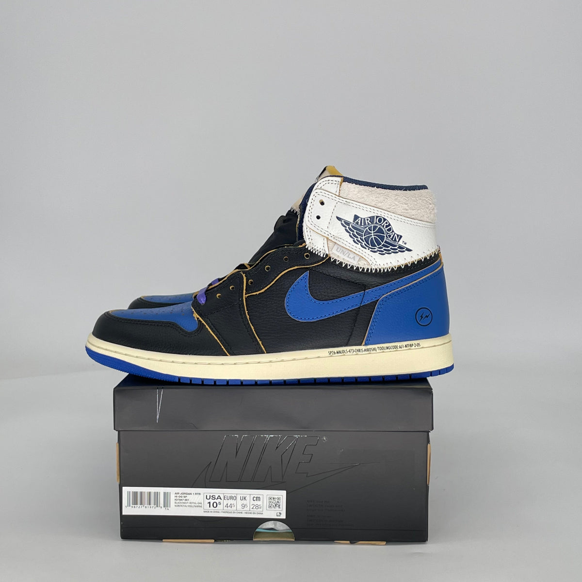 Jordan 1 Retro High OG SP Fragment x Union LA Sport Royal