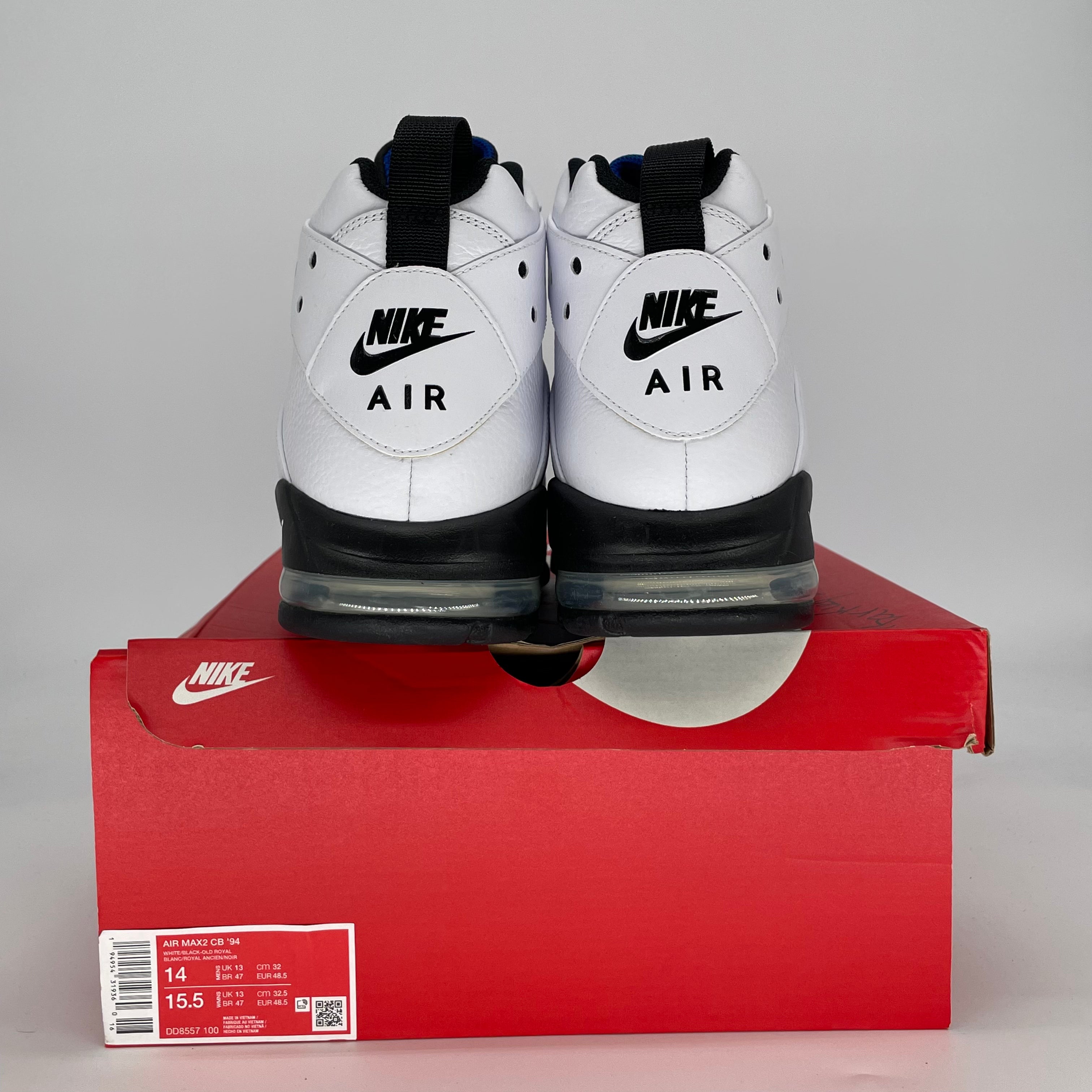 NIKE AIR MAX 2 CB 94 WHITE OLD ROYAL DD8557-100 SIZE 14/15.5W