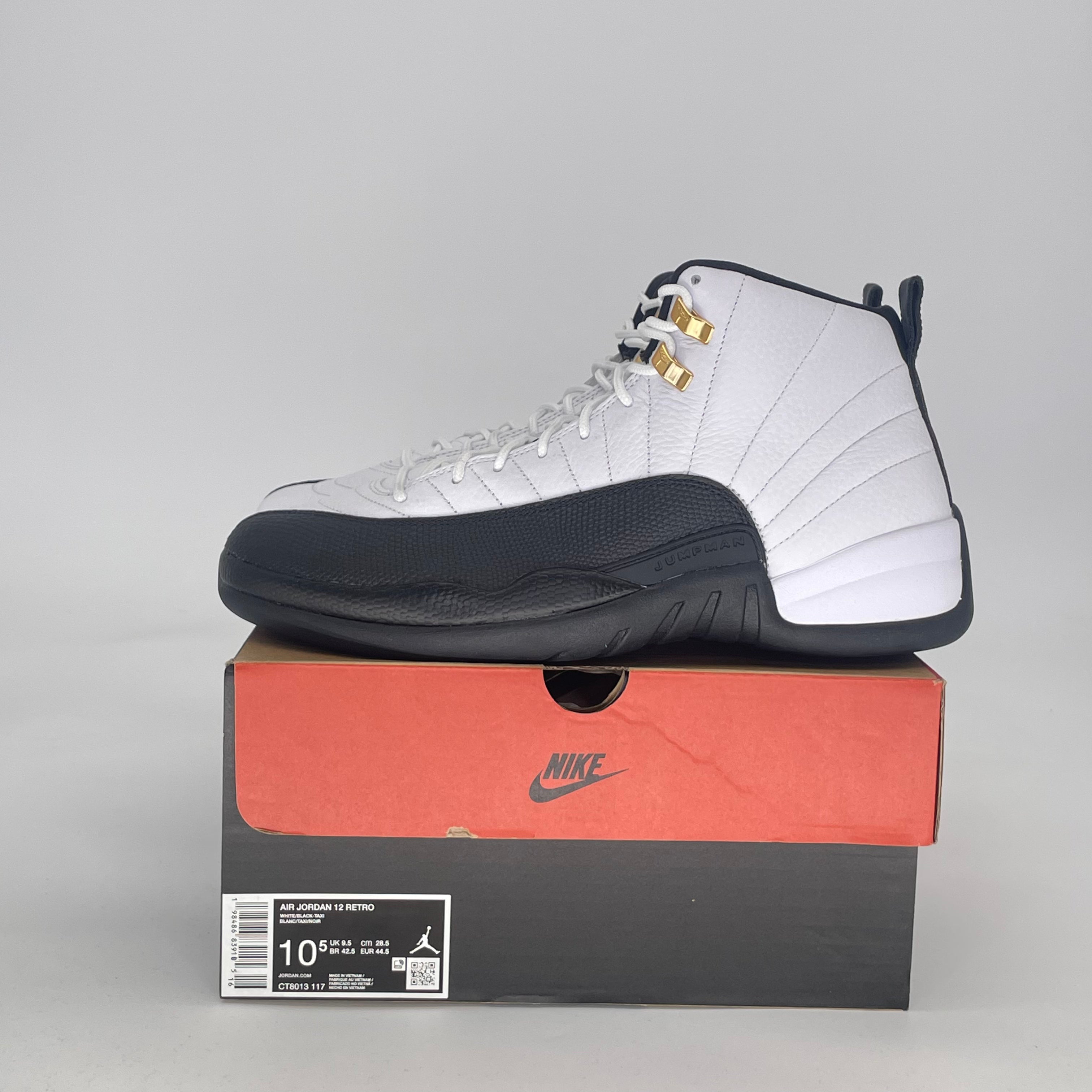 AIR JORDAN 12 TAXI CT8013-117 SIZE 10.5/12W