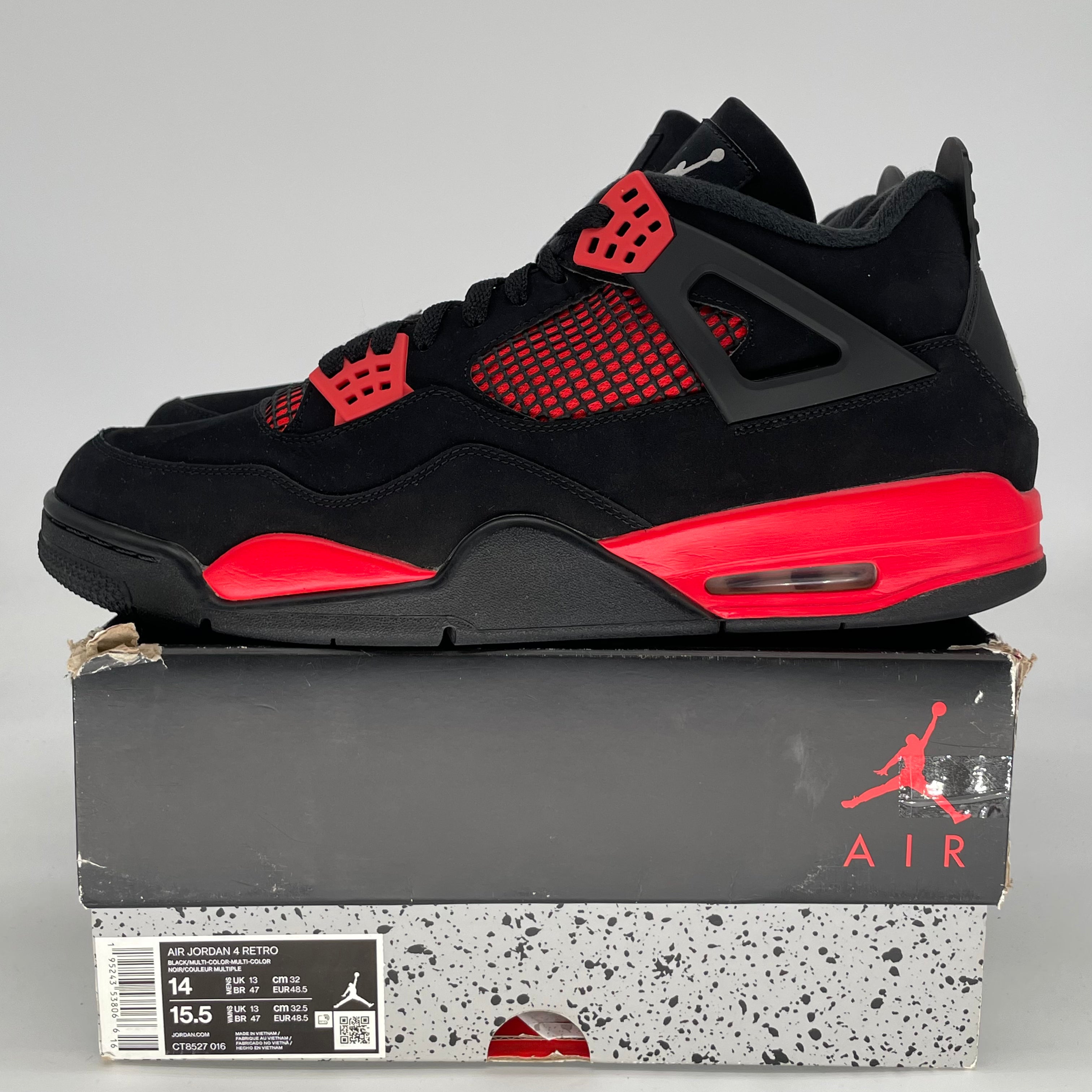 AIR JORDAN 4 RED THUNDER CT8527-016 SIZE 14/15.5W