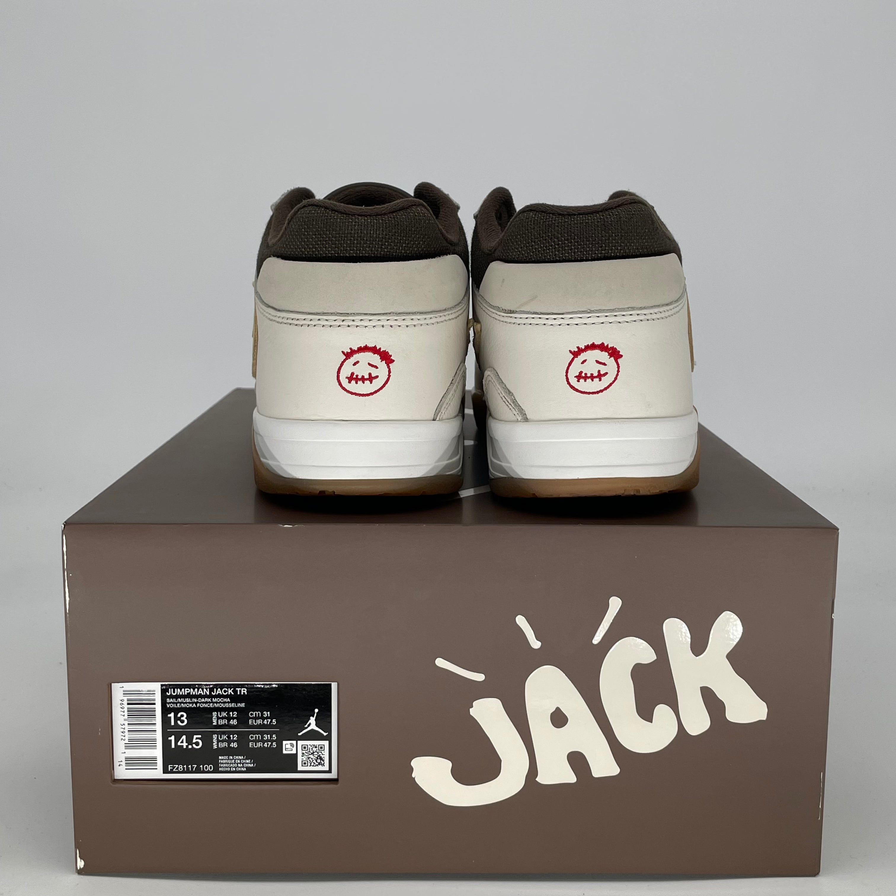 TRAVIS SCOTT X JORDAN JUMPMAN JACK TR SAIL FZ8117-100 SIZE 13/14.5W
