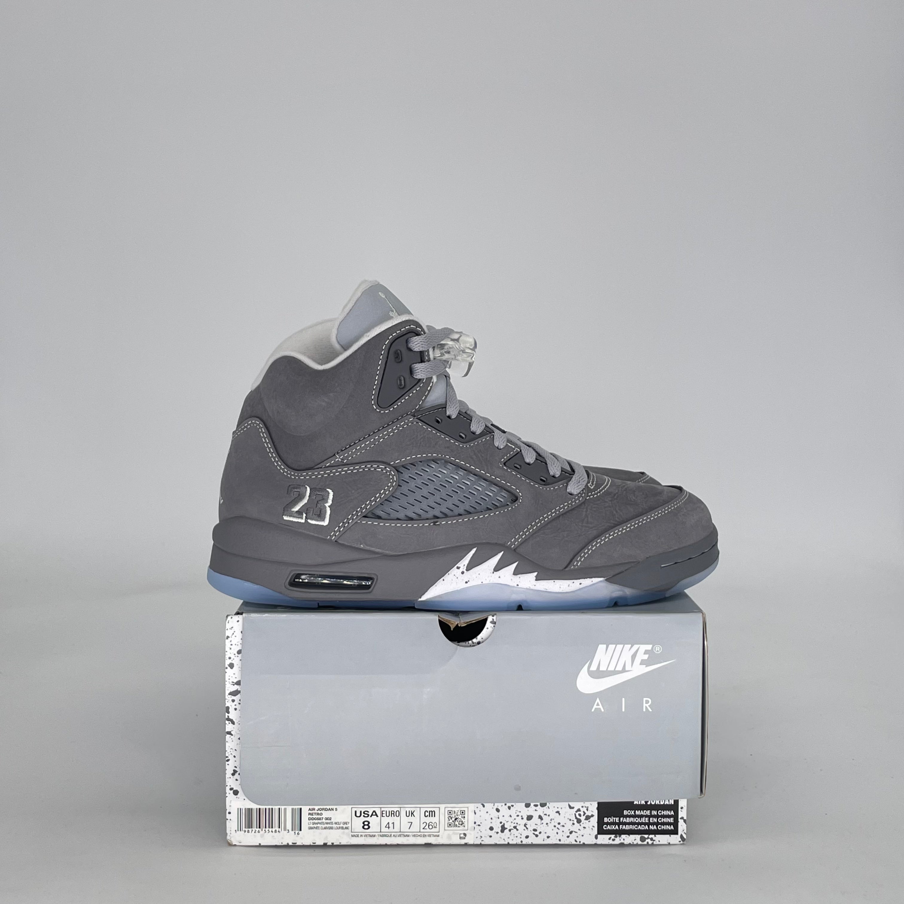 AIR JORDAN 5 WOLF GREY DD0587-002 SIZE 8/9.5W