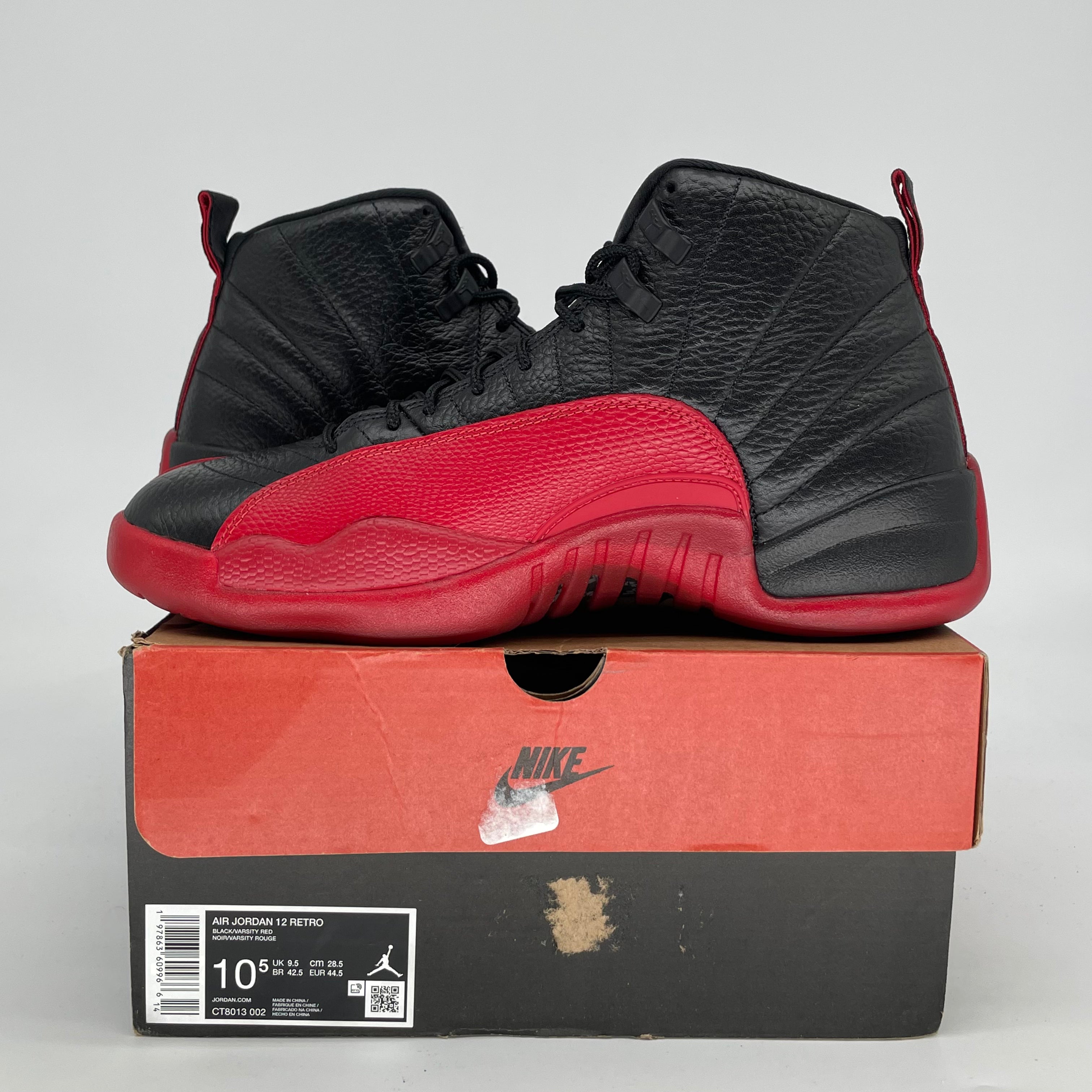 AIR JORDAN 12 FLU GAME CT8013-002 SIZE 10.5/12W