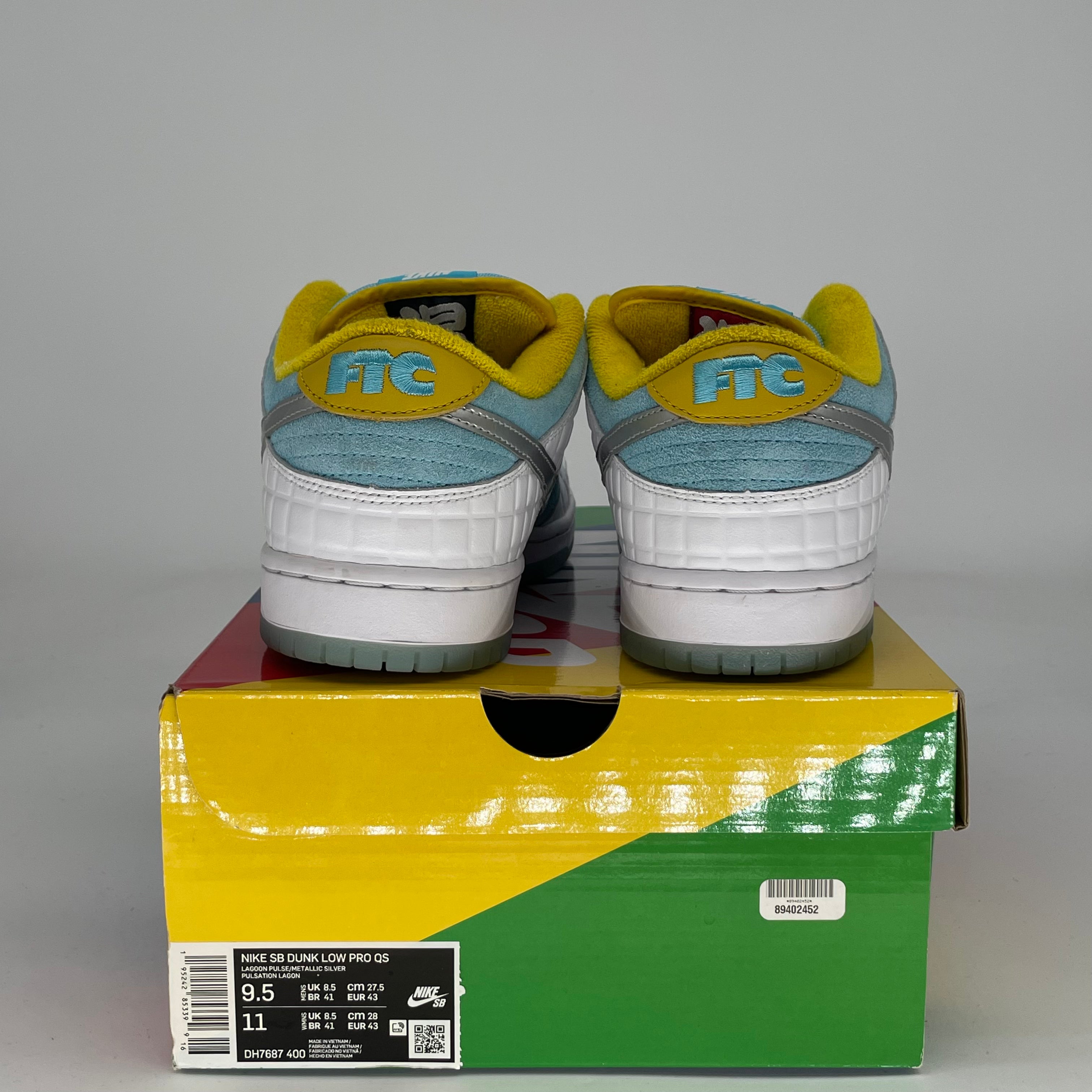 NIKE SB DUNK LOW FTC LAGOON PULSE DH7687-400 SIZE 9.5/11W